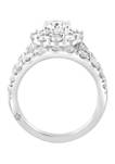  14K White Gold Lab Grown Diamond Ring (With 3/4 ct. t.w. Center Size) 