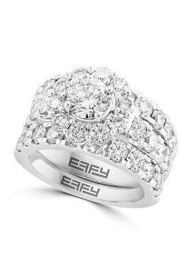 Effy 14K White Gold Lab Grown Diamond Ring (With 3/4 Ct. T.w. Center Size), 7 -  0191120676197