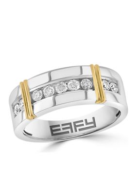 Effy Sterling Silver/14K Gold Plated Lab Grown Diamond Ring -  5400452WA0GF65H4S