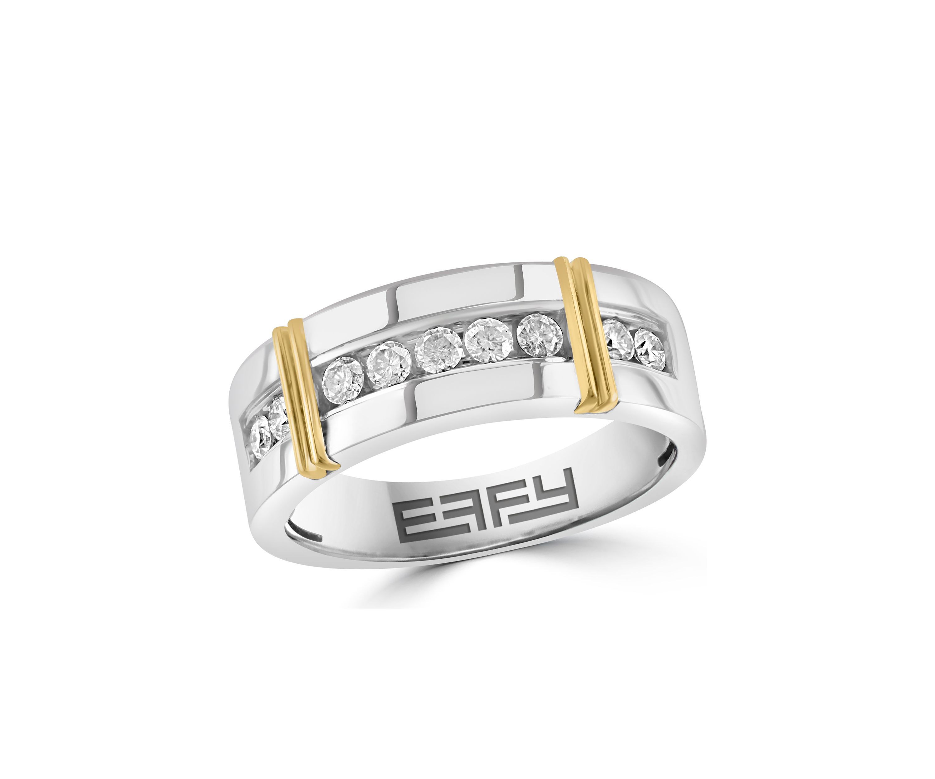 Sterling Silver/14K Gold Plated Lab Grown Diamond Ring 