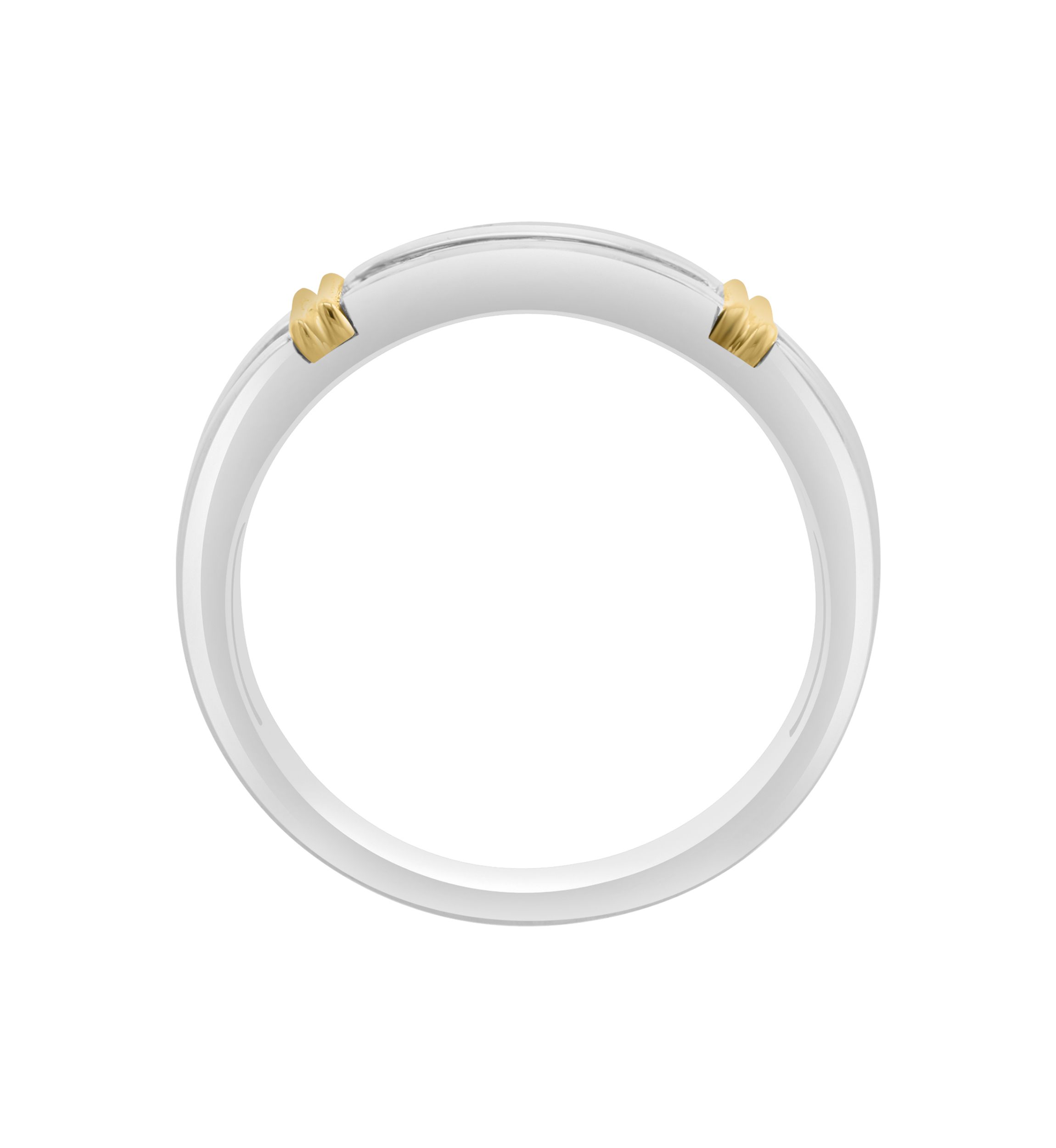 Sterling Silver/14K Gold Plated Lab Grown Diamond Ring 