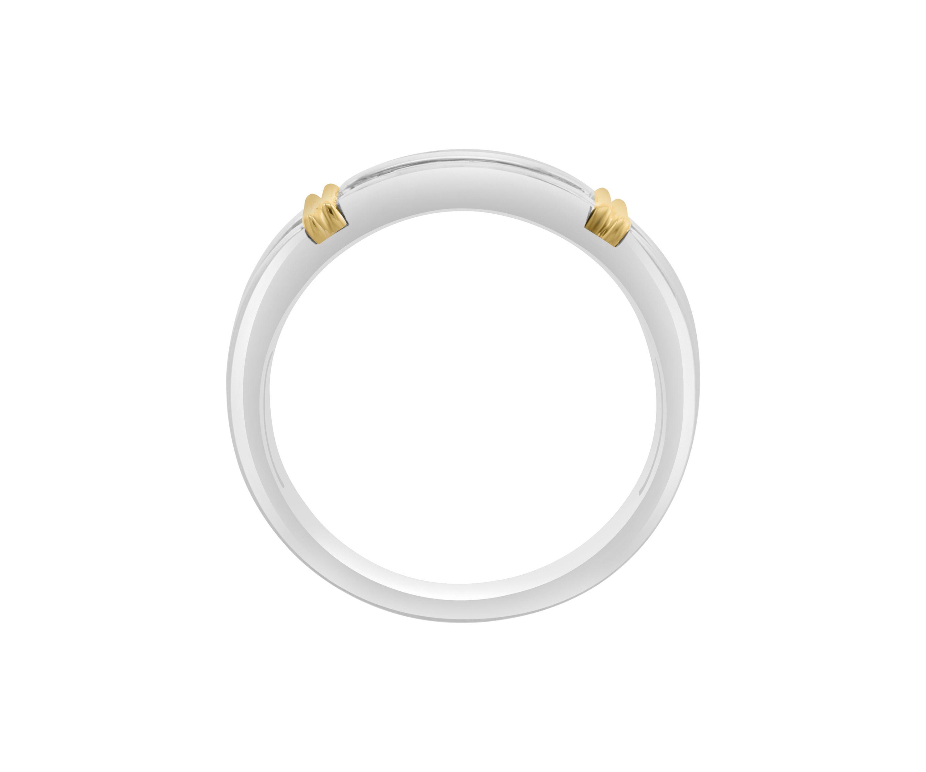 Sterling Silver/14K Gold Plated Lab Grown Diamond Ring 