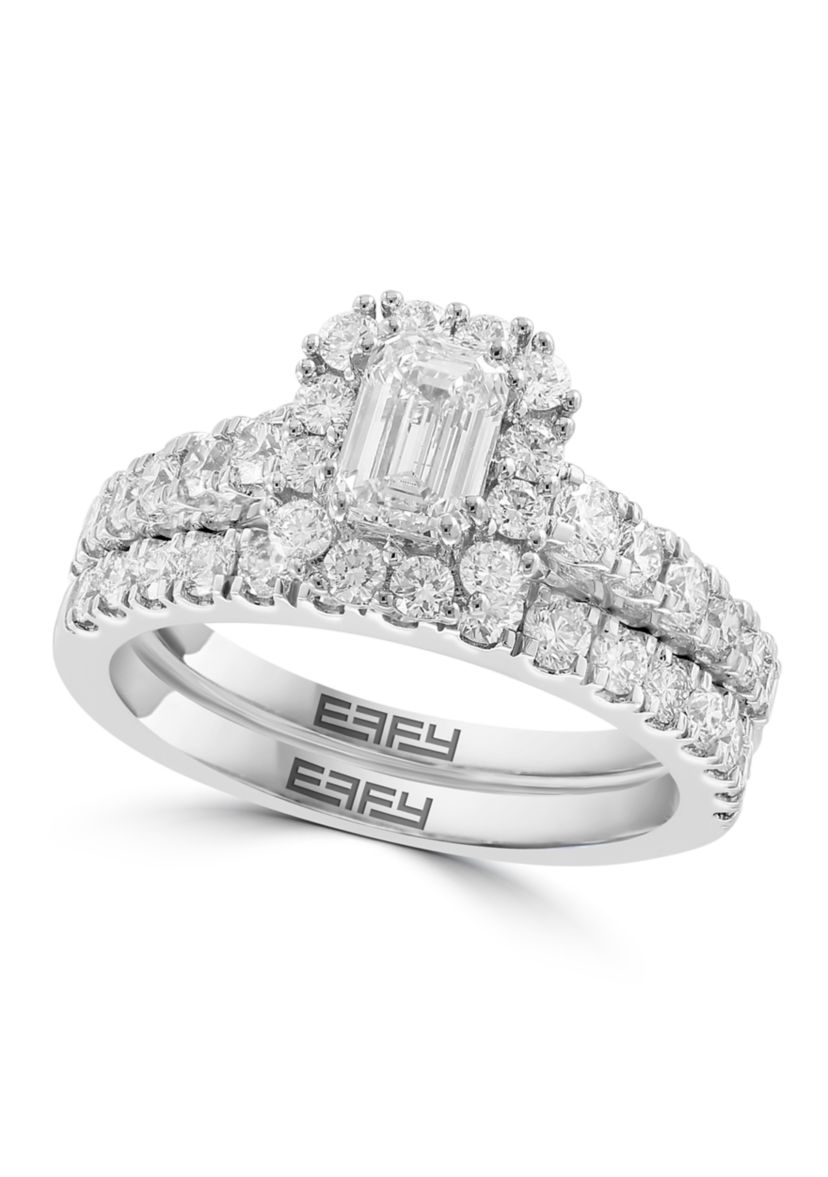 1.88 ct. t.w. Lab Created Diamond Bridal Set Ring in 14K White Gold