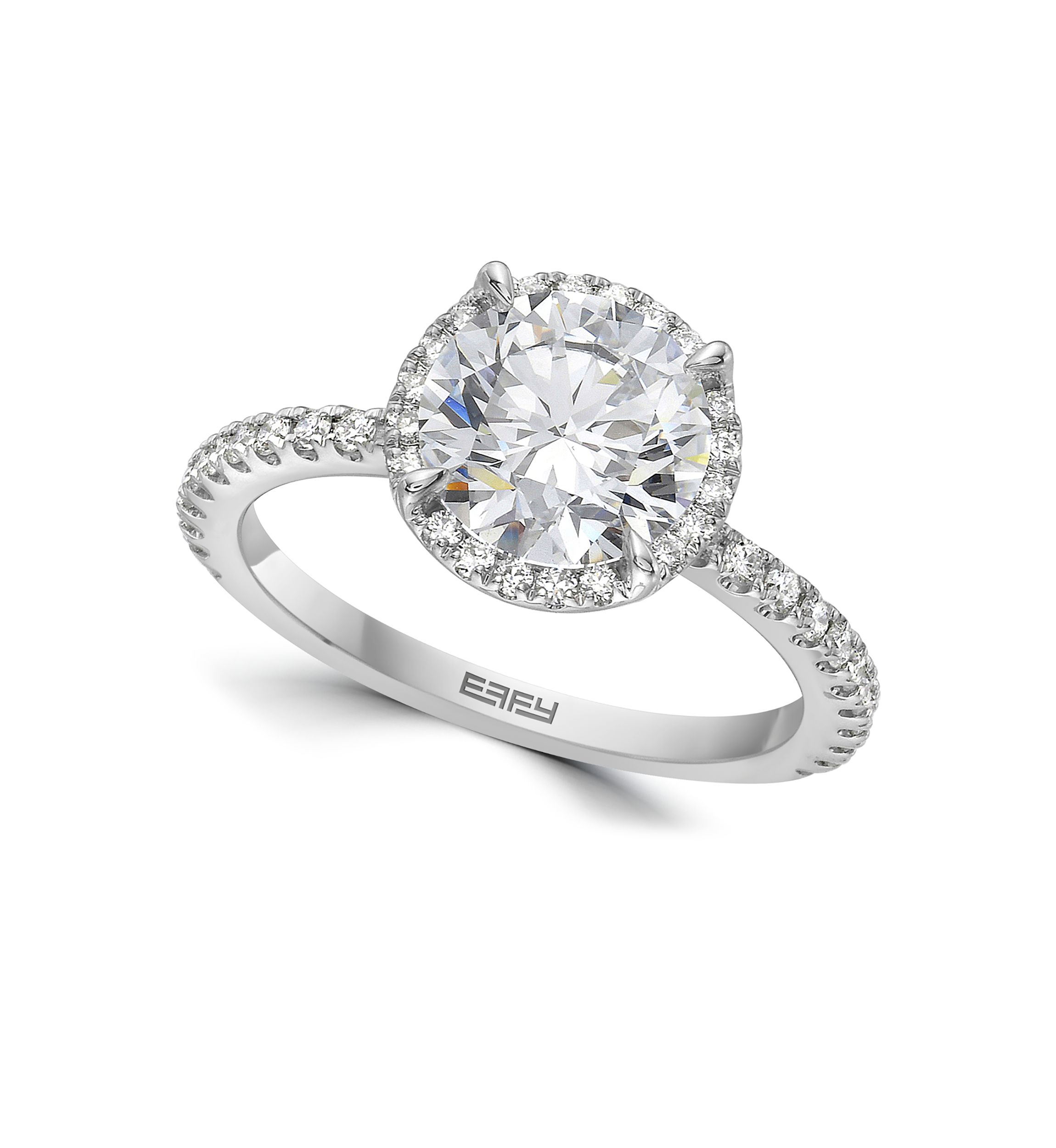 2.46 ct. t.w. Lab Created Diamond Round Solitaire Ring in 14K White Gold