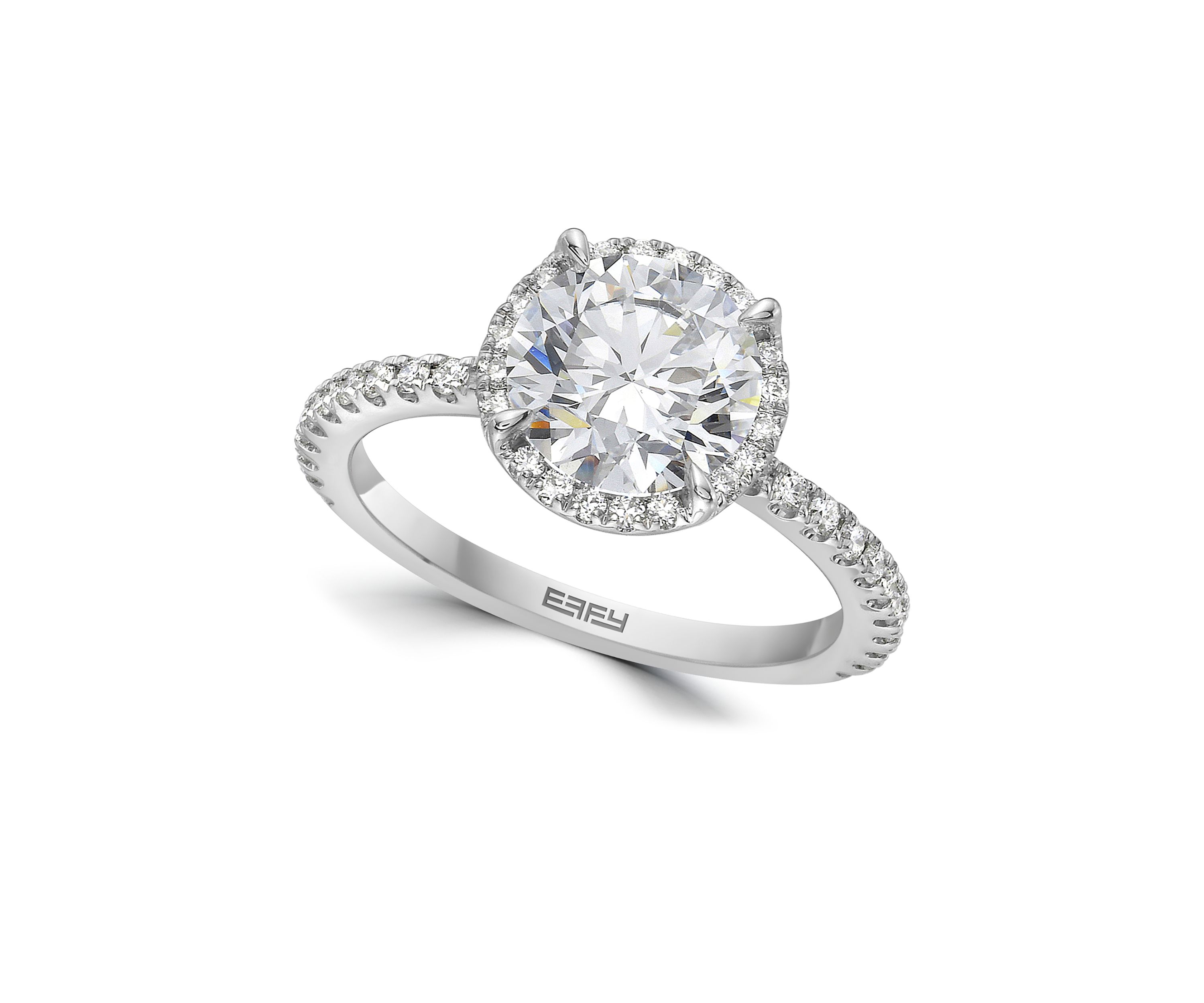 2.46 ct. t.w. Lab Created Diamond Round Solitaire Ring in 14K White Gold