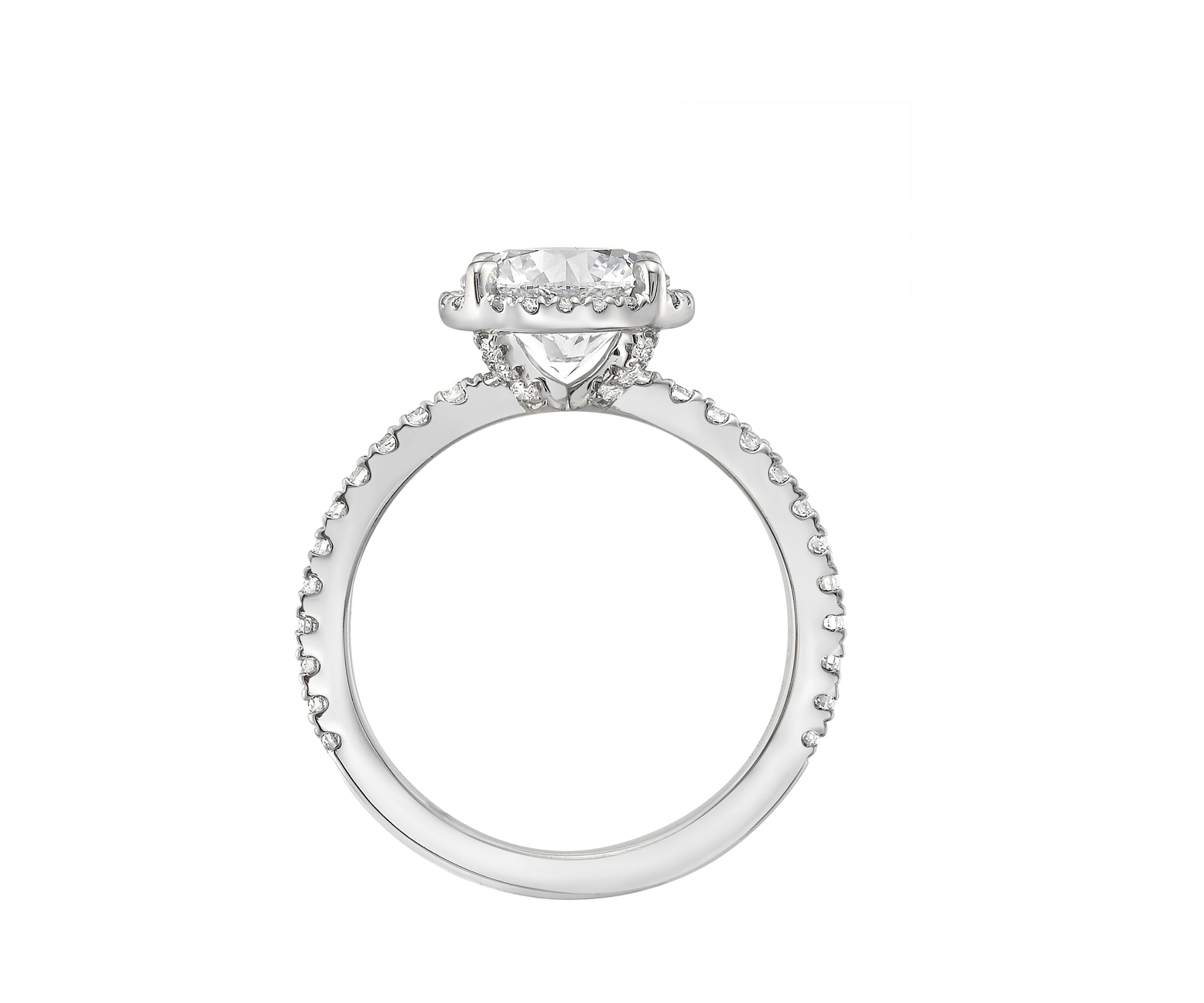 2.46 ct. t.w. Lab Created Diamond Round Solitaire Ring in 14K White Gold