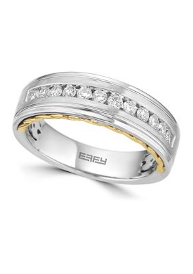 Effy Men's 1/2 Ct. T.w. Lab Created Diamond Band Ring In 14K Two Tone Gold, 7 -  0191120861616