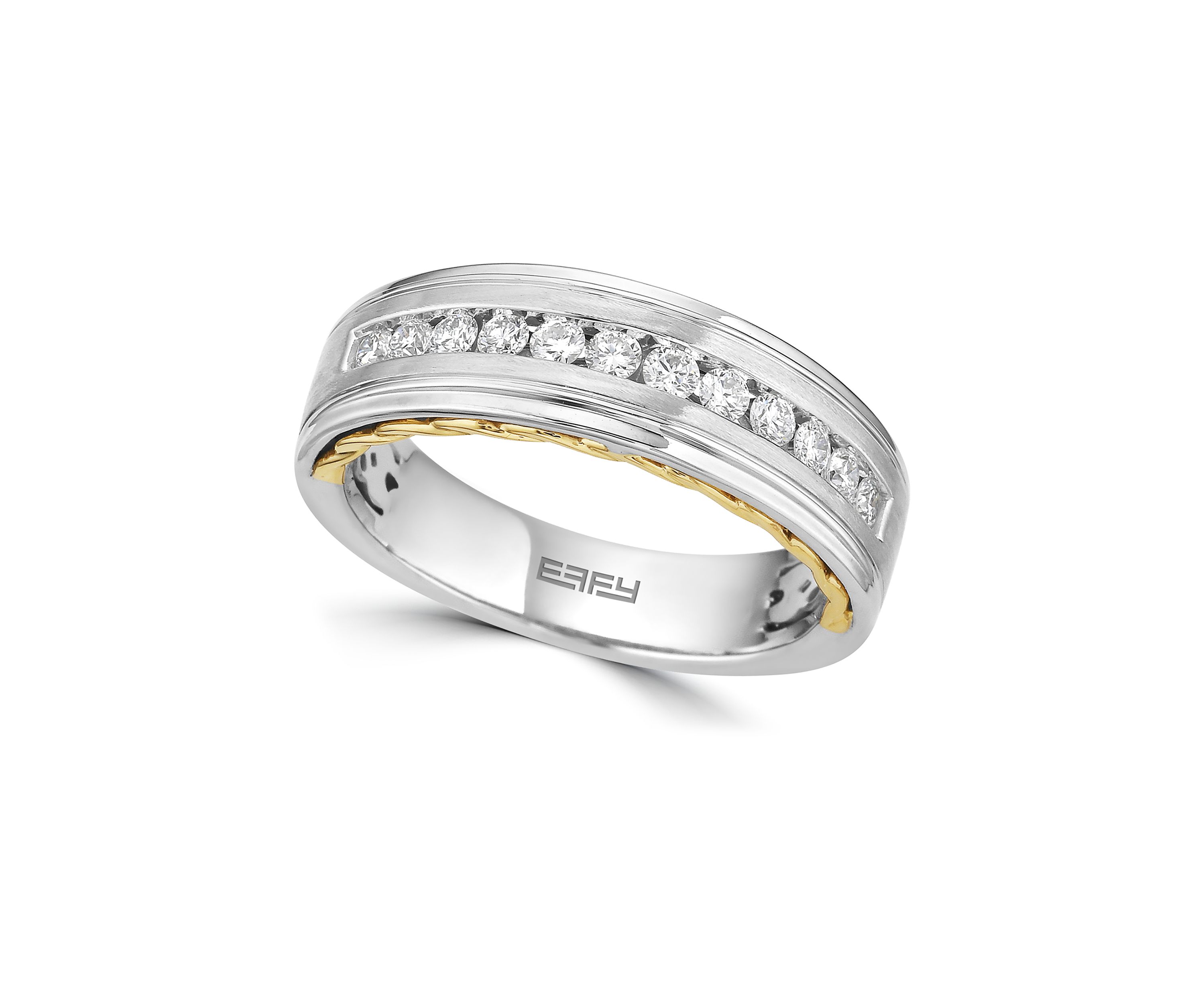 1/2 ct. t.w. Lab Created Diamond Band Ring in 14K Two Tone Gold