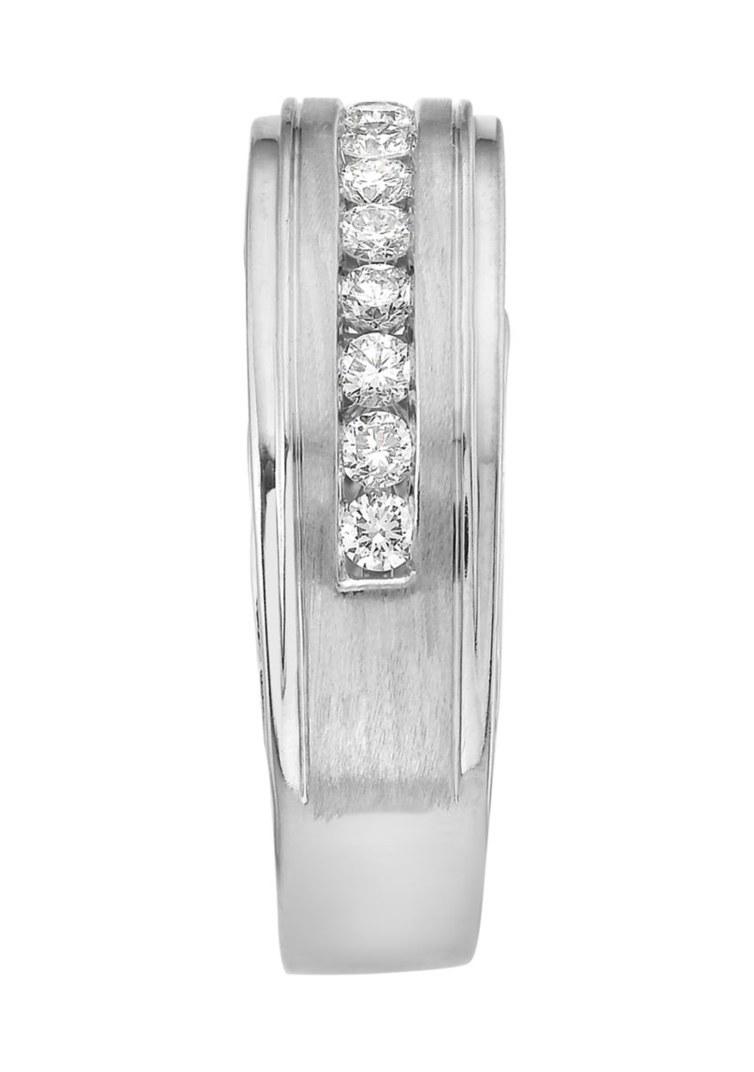 1/2 ct. t.w. Lab Created Diamond Band Ring in 14K Two Tone Gold
