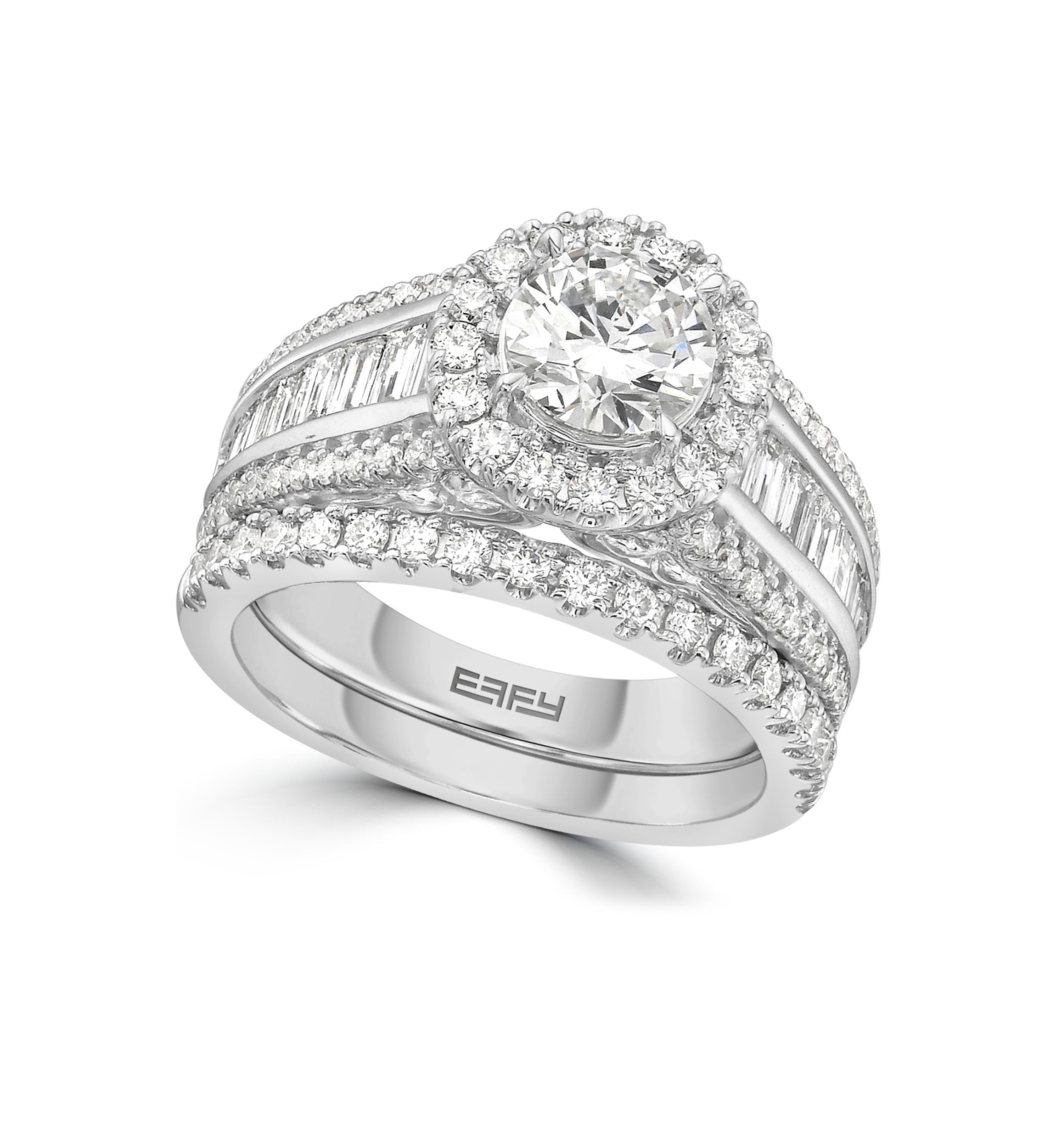 2.46 ct. t.w. Lab Created Diamond Bridal Set Ring in 14K White Gold