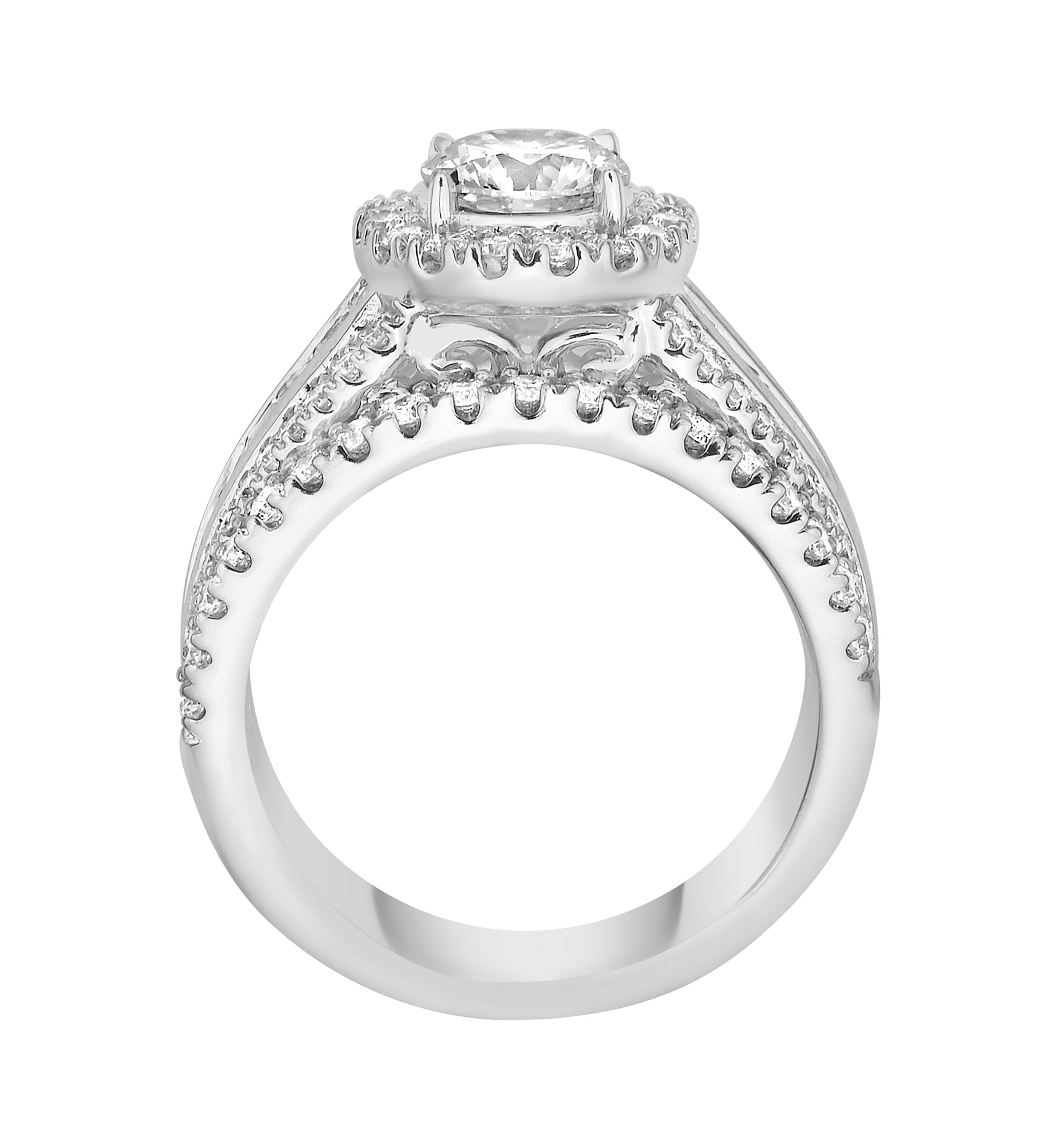 2.46 ct. t.w. Lab Created Diamond Bridal Set Ring in 14K White Gold