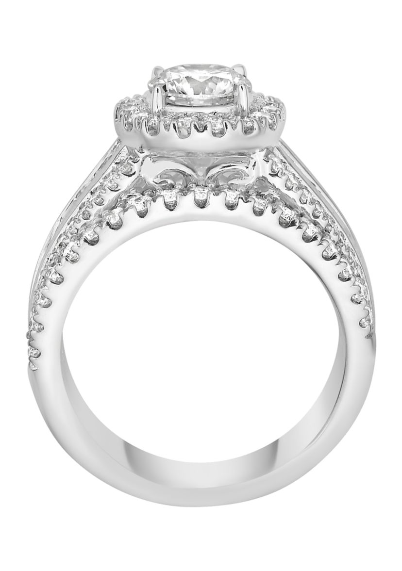 2.46 ct. t.w. Lab Created Diamond Bridal Set Ring in 14K White Gold