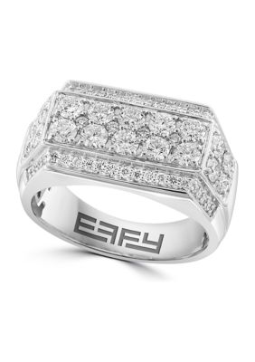 Effy Lab Created Diamond Ring In 14K White Gold