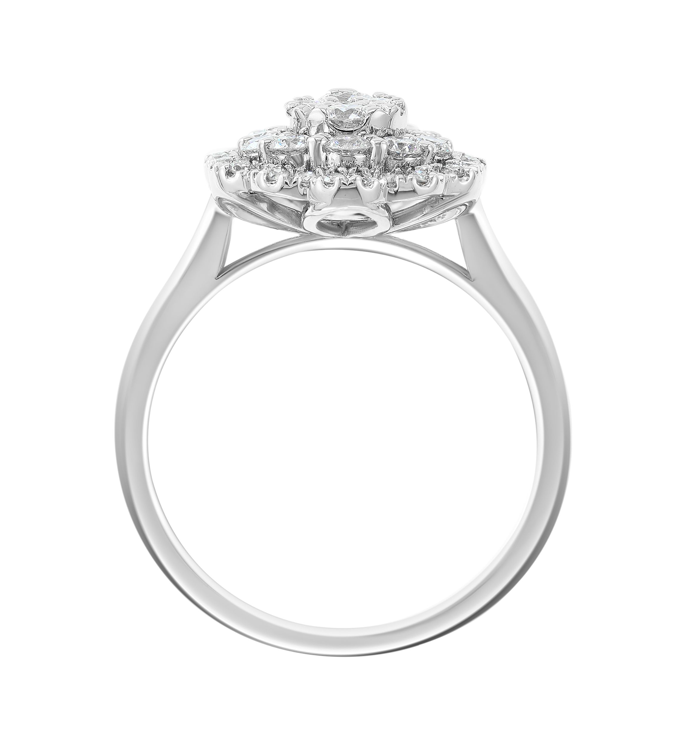 3/4 ct. t.w. Lab Grown Diamond Ring in Sterling Silver 