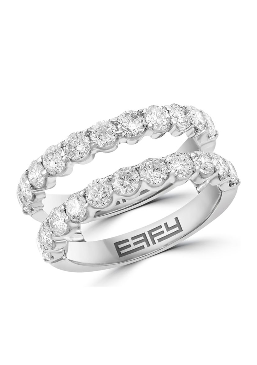 Lab Grown Diamond Bridal Insert Ring in 14K White Gold