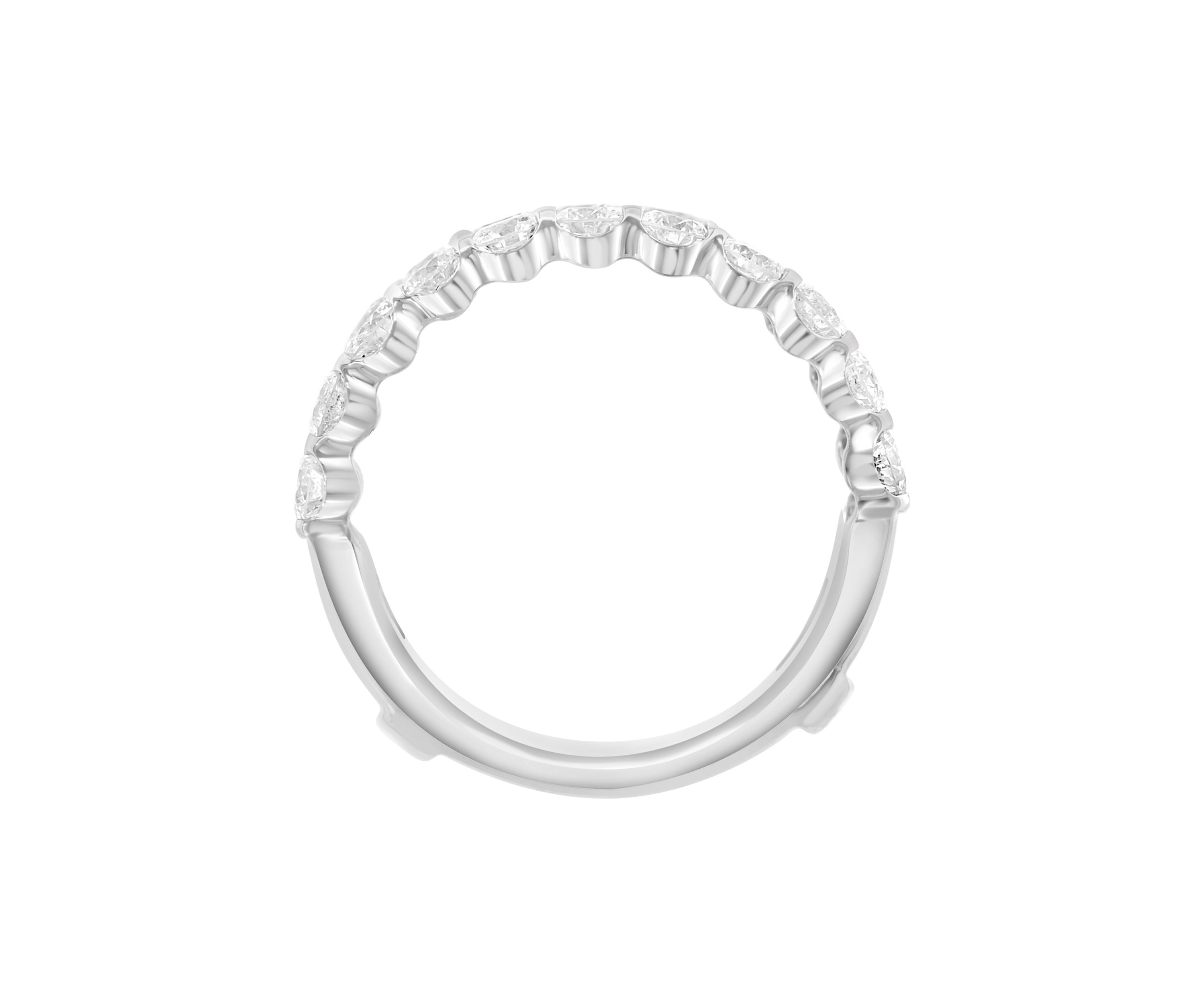 Lab Grown Diamond Bridal Insert Ring in 14K White Gold