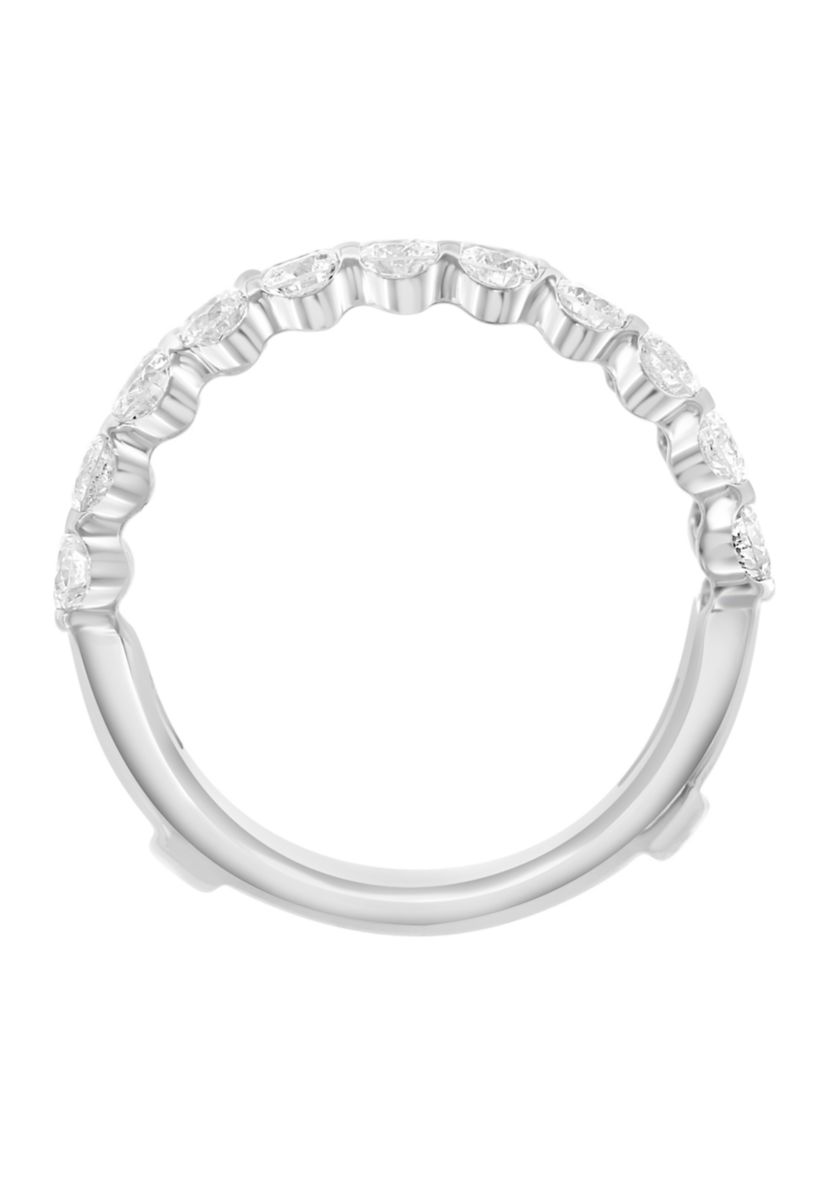 Lab Grown Diamond Bridal Insert Ring in 14K White Gold