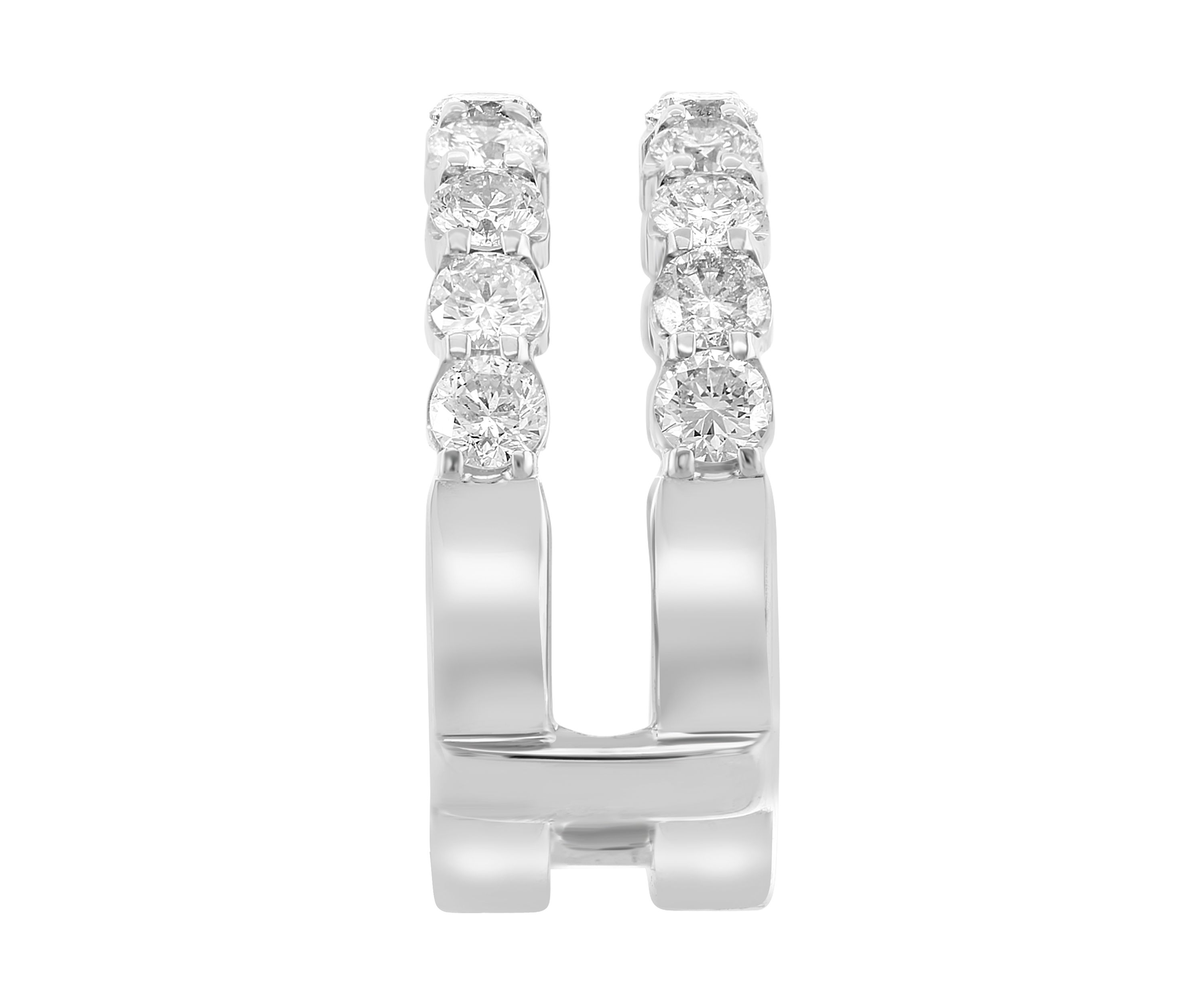 Lab Grown Diamond Bridal Insert Ring in 14K White Gold
