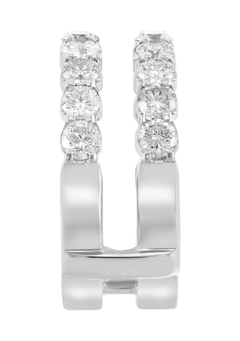 Lab Grown Diamond Bridal Insert Ring in 14K White Gold