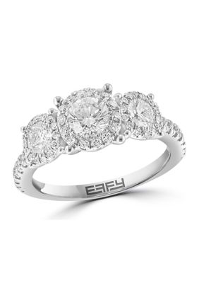 Effy 1.45 ct. t.w. Lab Created Diamond Ring in 14K White Gold, 6 -  0191120938905