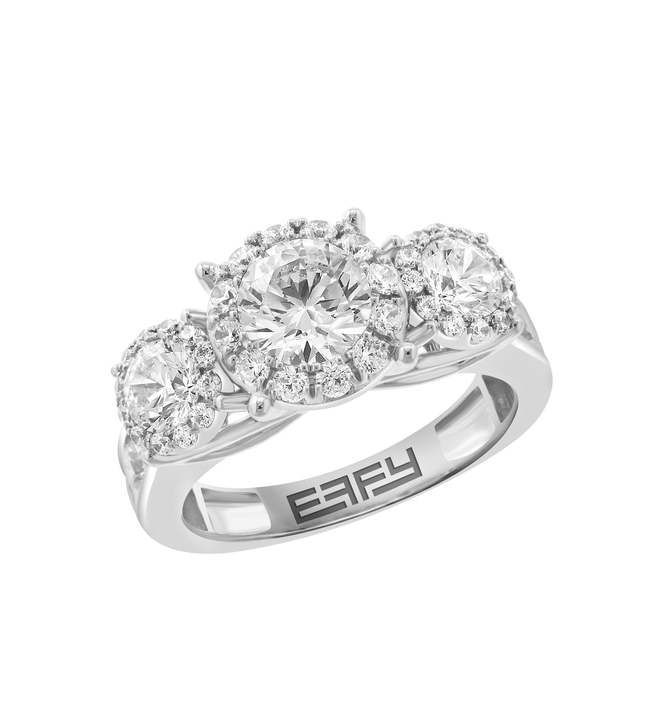 Lab Grown 14K White Gold Diamond Ring 
