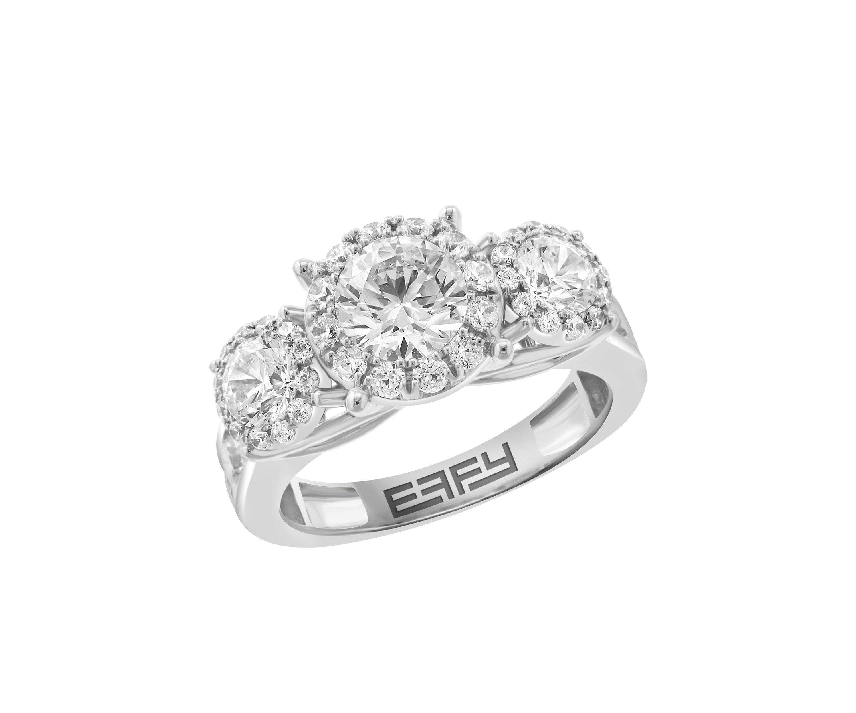 Lab Grown 14K White Gold Diamond Ring 