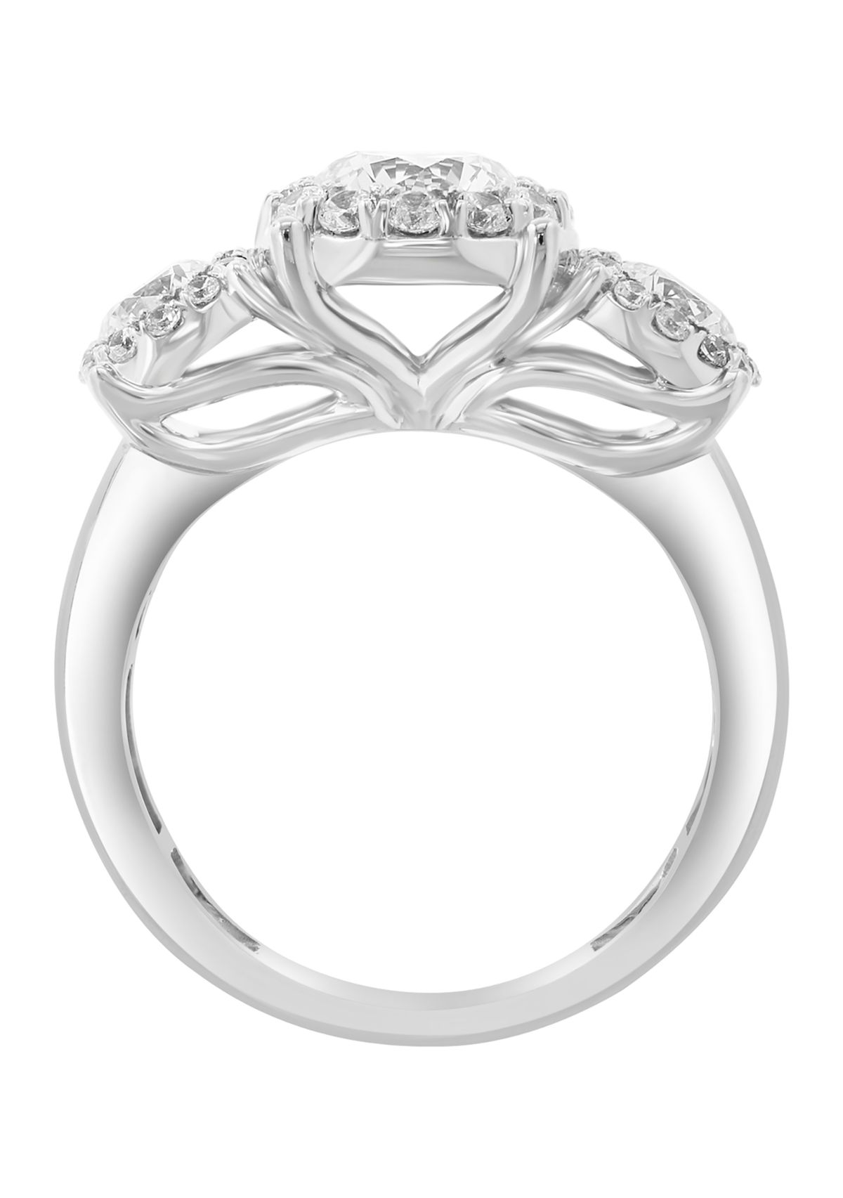 Lab Grown 14K White Gold Diamond Ring 