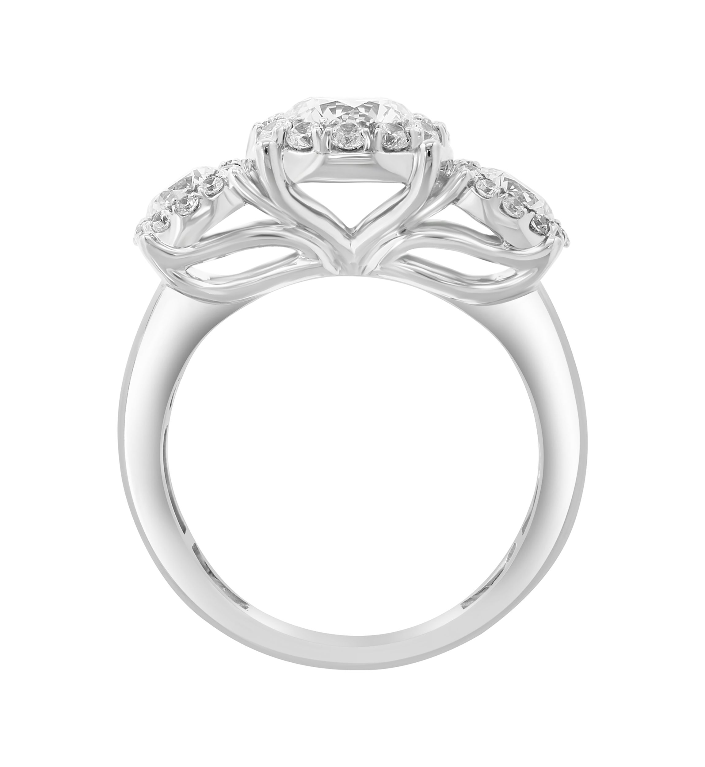 Lab Grown 14K White Gold Diamond Ring 