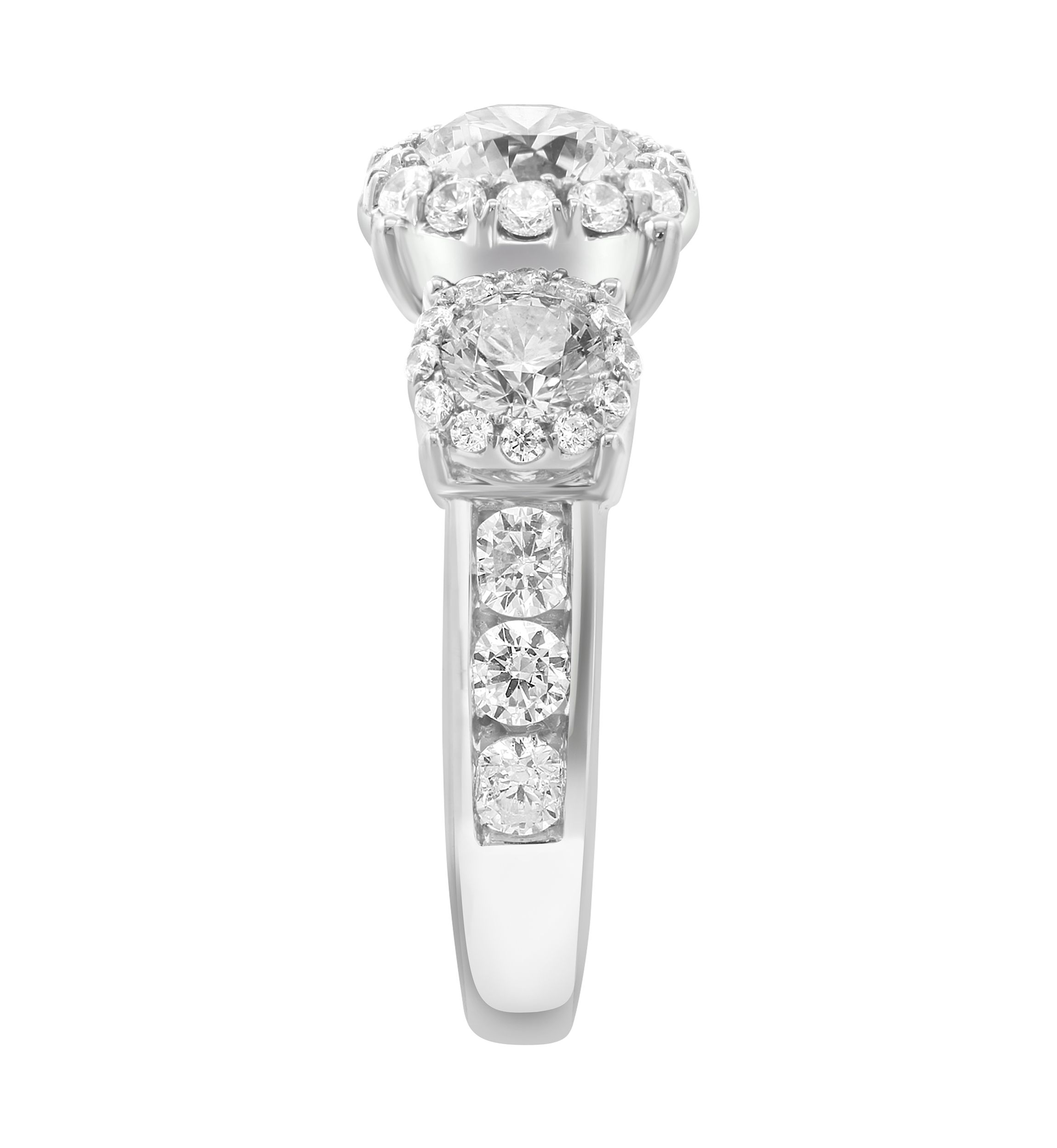 Lab Grown 14K White Gold Diamond Ring 