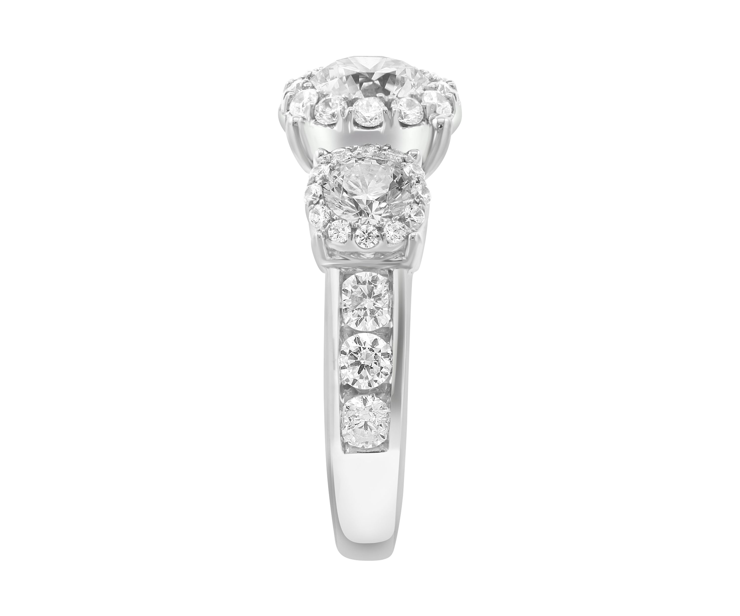 Lab Grown 14K White Gold Diamond Ring 