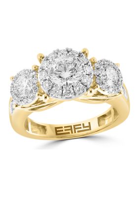 Effy 2.89 ct. t.w. Lab Grown Diamond Ring in 14K Yellow Gold, 6 -  0191120982939