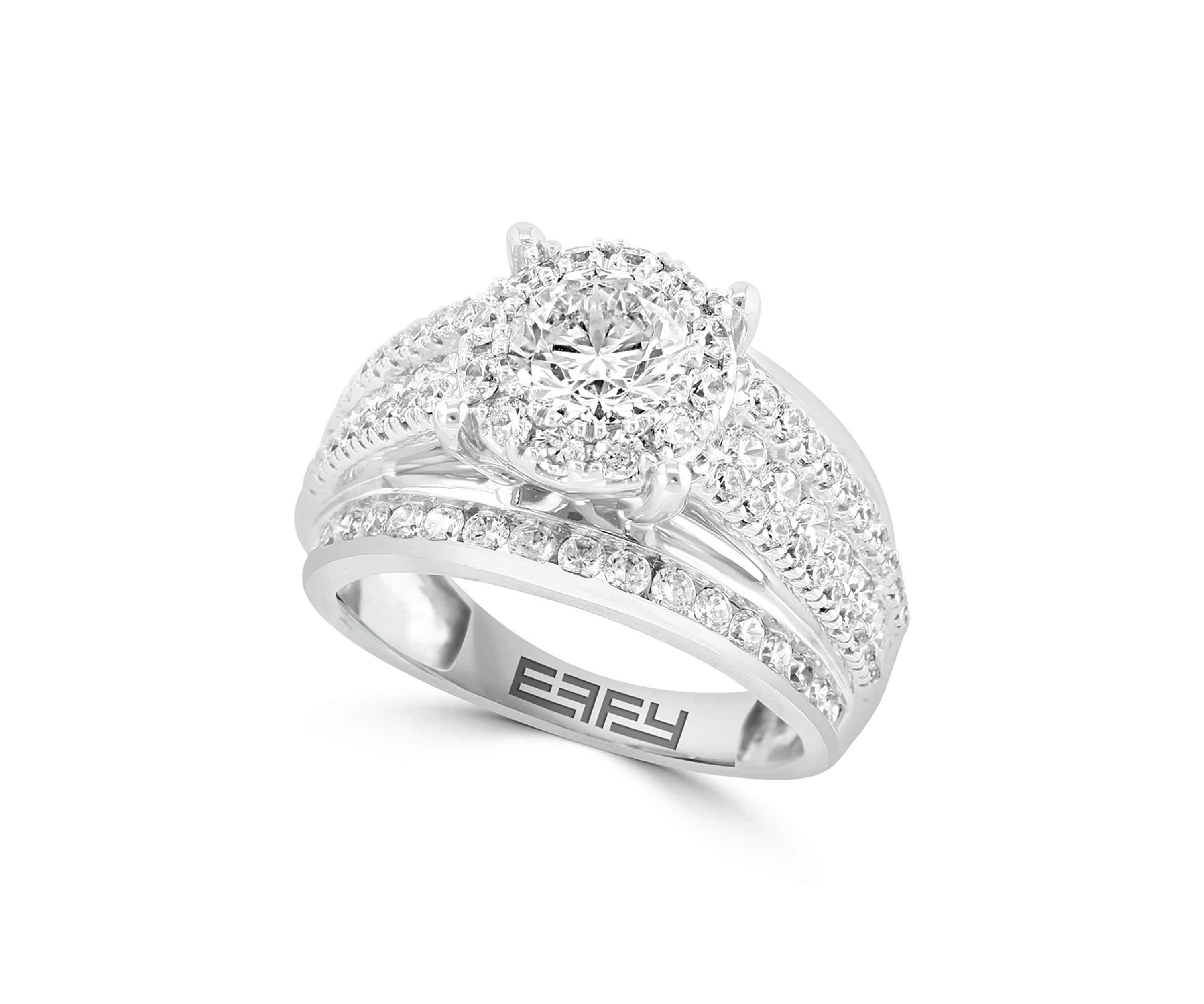Lab Created Diamond Bridal Ring in 14K White Gold