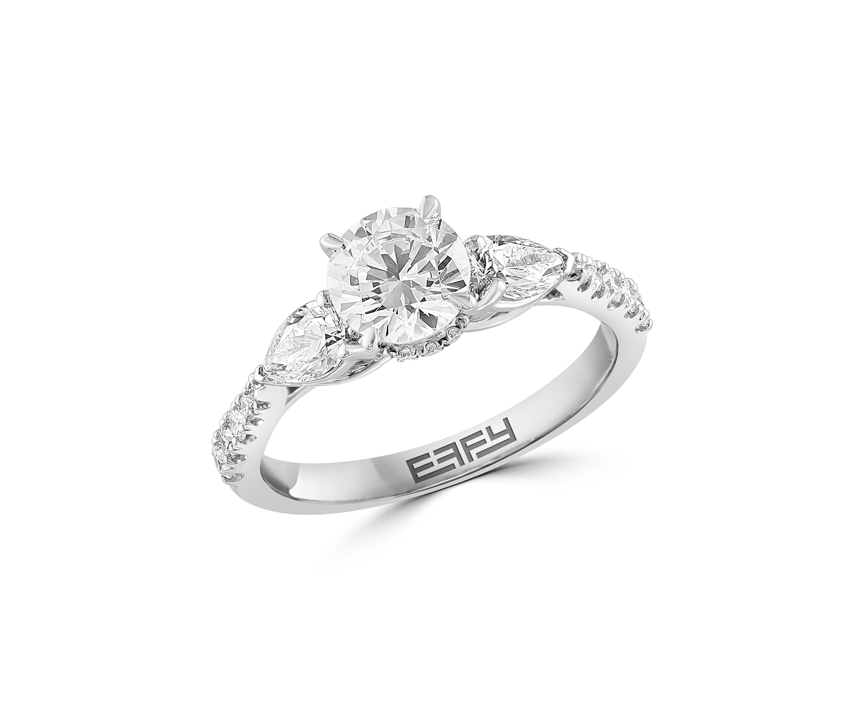 Lab Created Diamond Ring in 14K White Gold with 1 ct. t.w. Center