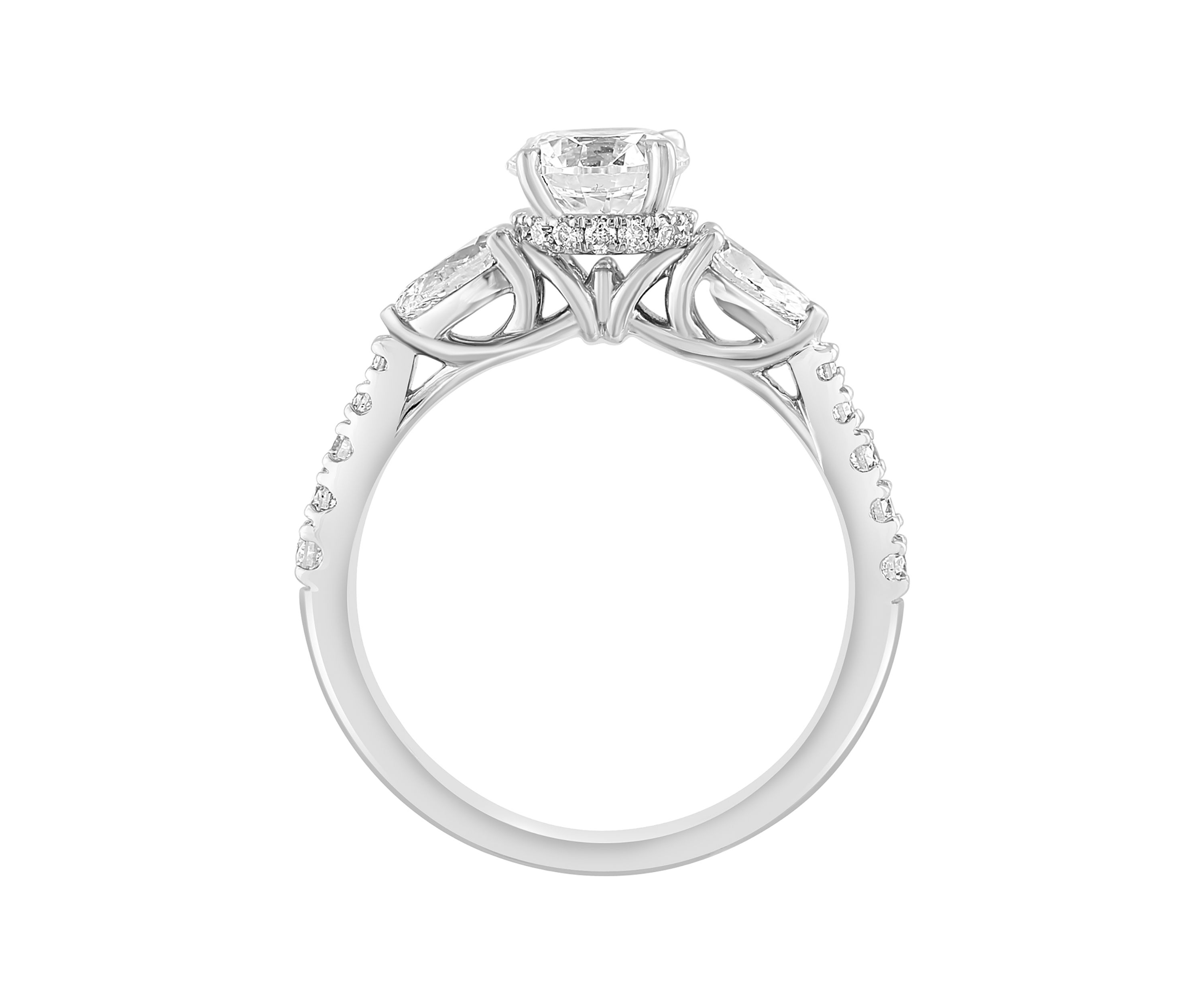 Lab Created Diamond Ring in 14K White Gold with 1 ct. t.w. Center