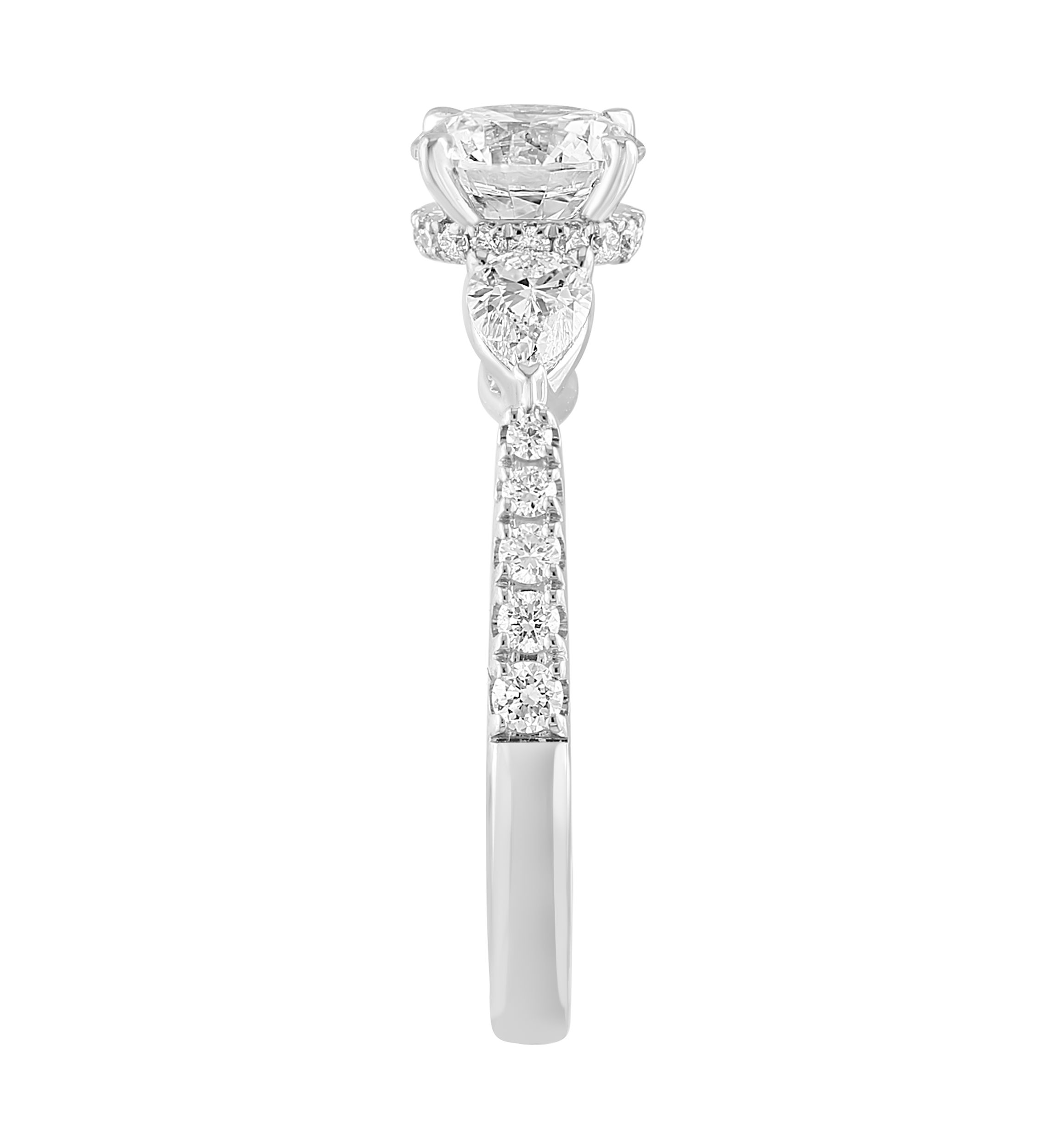 Lab Created Diamond Ring in 14K White Gold with 1 ct. t.w. Center