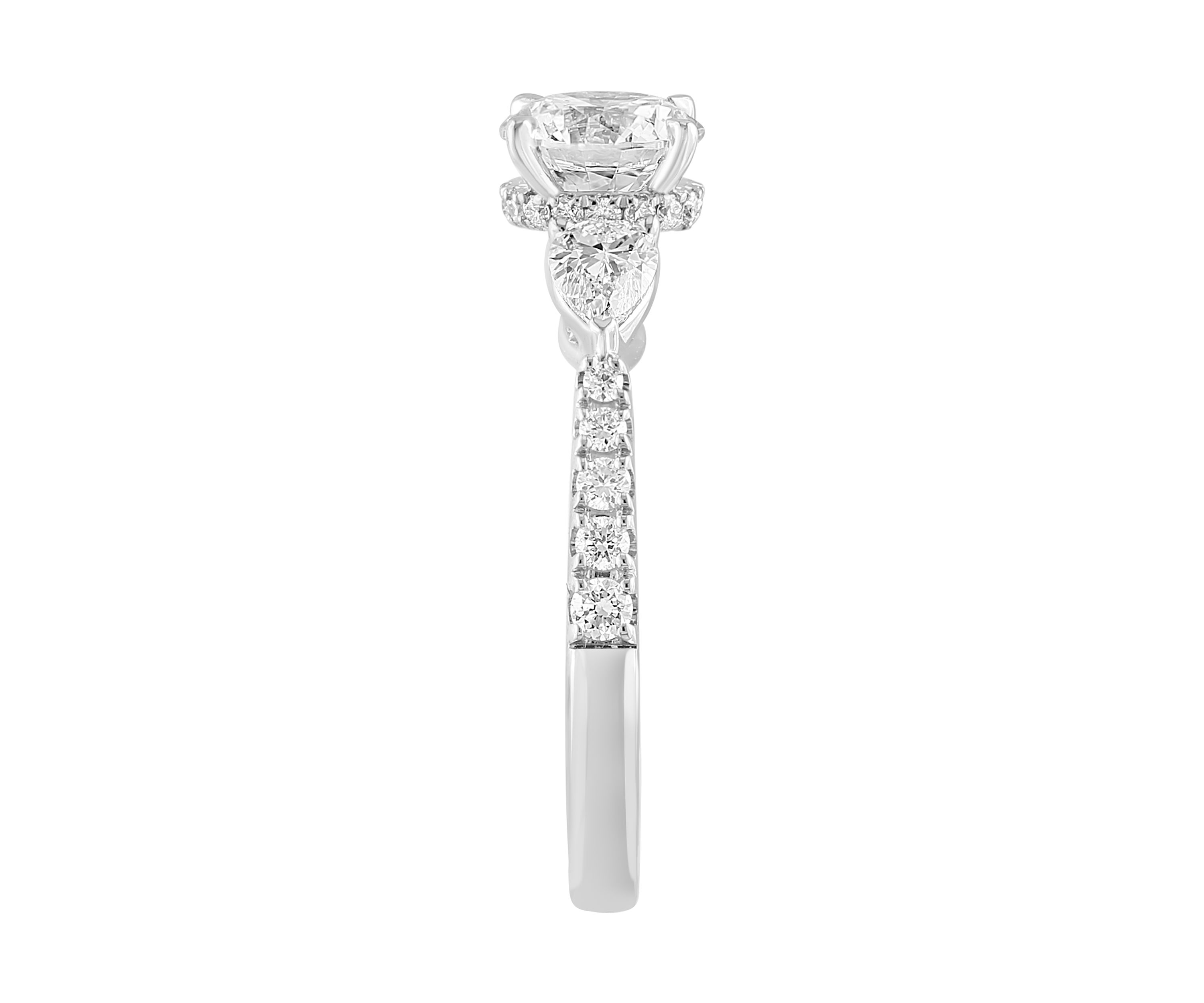 Lab Created Diamond Ring in 14K White Gold with 1 ct. t.w. Center