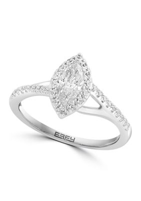 Effy Lab Created Diamond Solitaire Ring in 14K White Gold with 1/2 ct. t.w. Center, 7 -  0191120925882