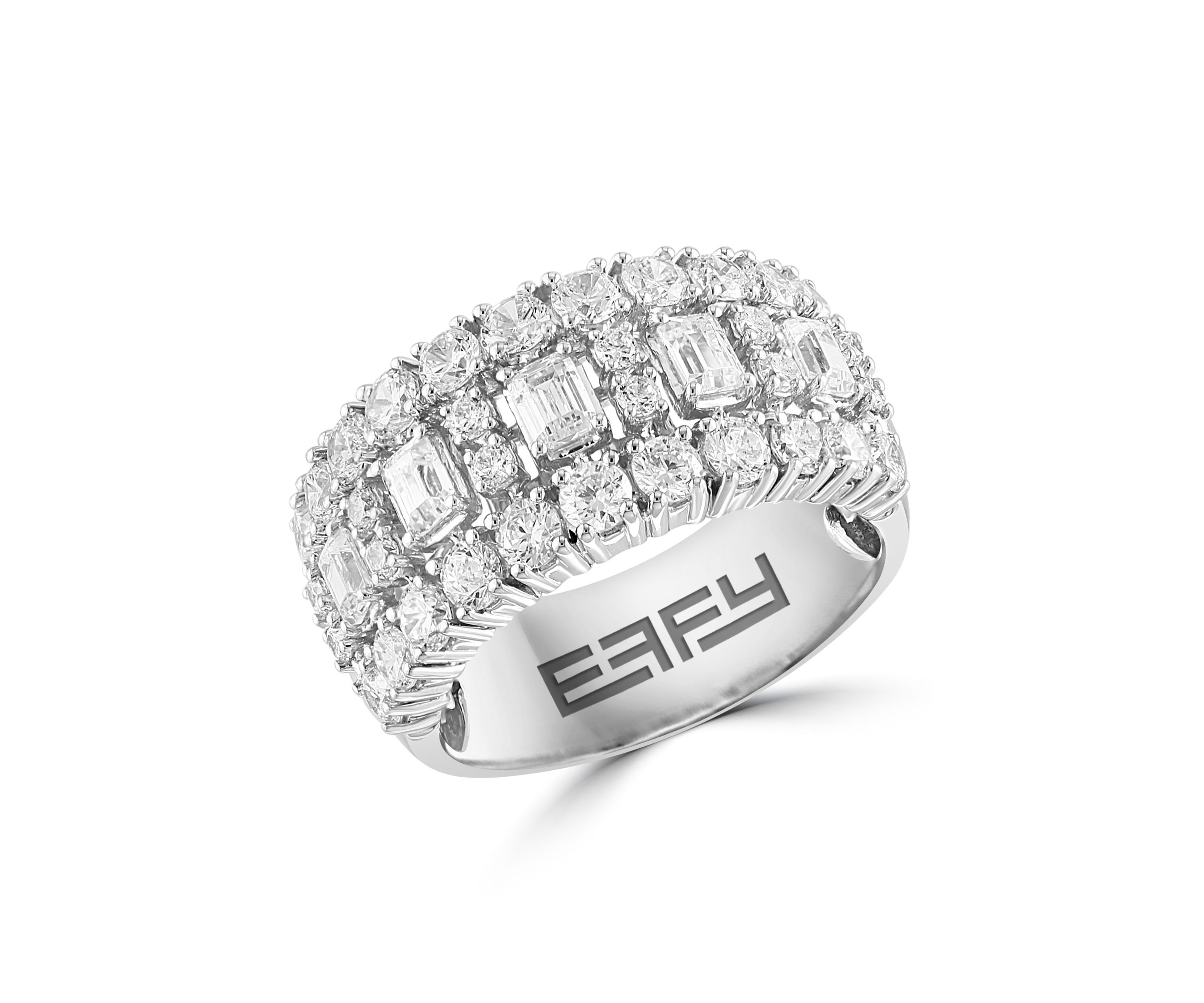 Lab Created Diamond Band Ring in 14K White Gold