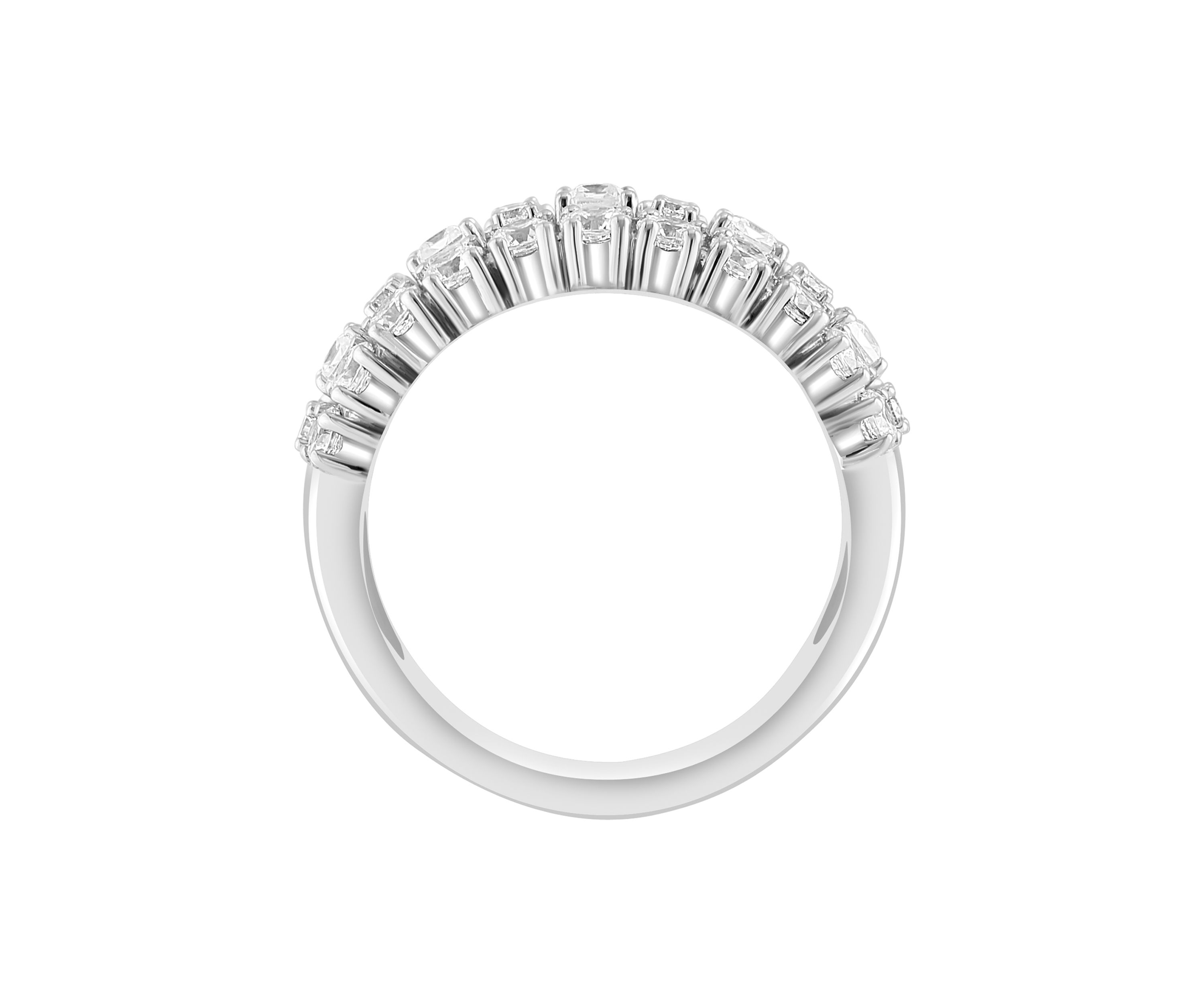 Lab Created Diamond Band Ring in 14K White Gold
