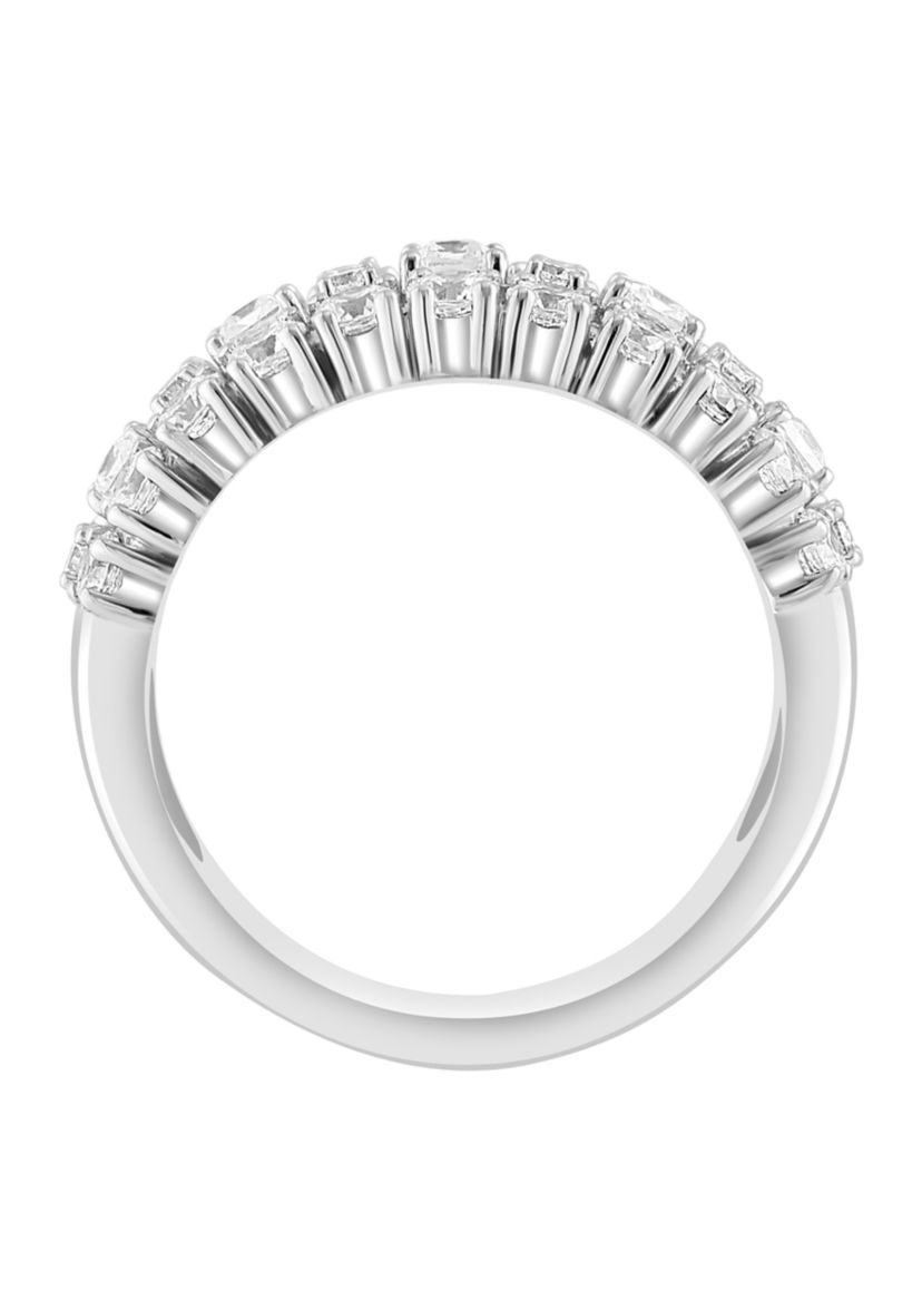 Lab Created Diamond Band Ring in 14K White Gold