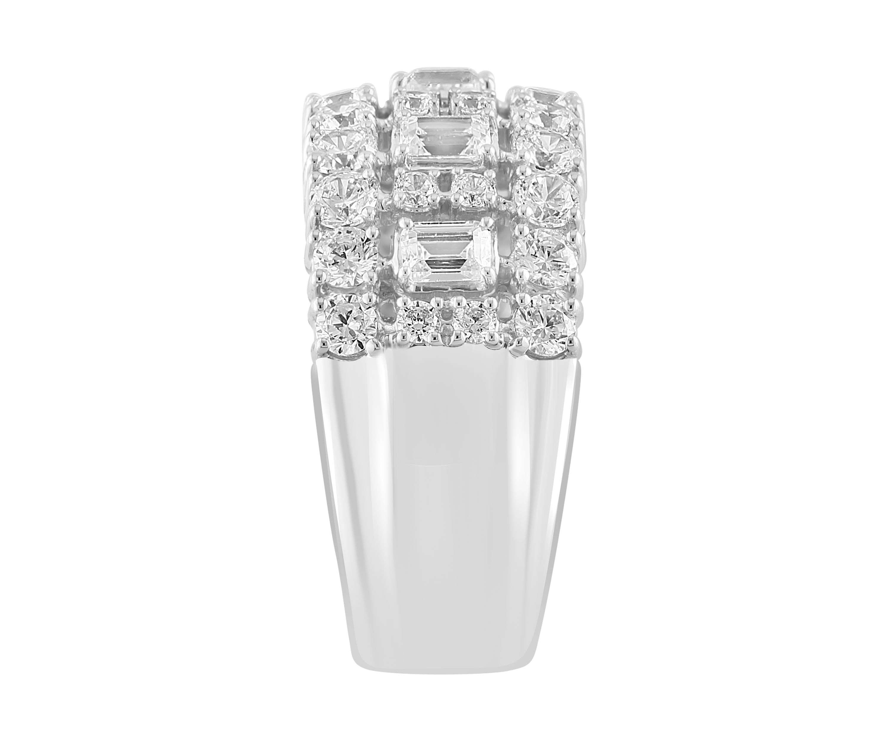 Lab Created Diamond Band Ring in 14K White Gold