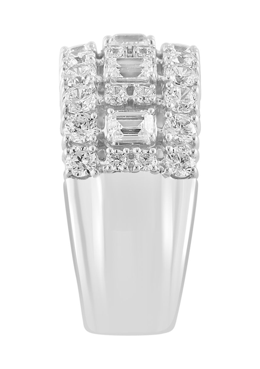 Lab Created Diamond Band Ring in 14K White Gold