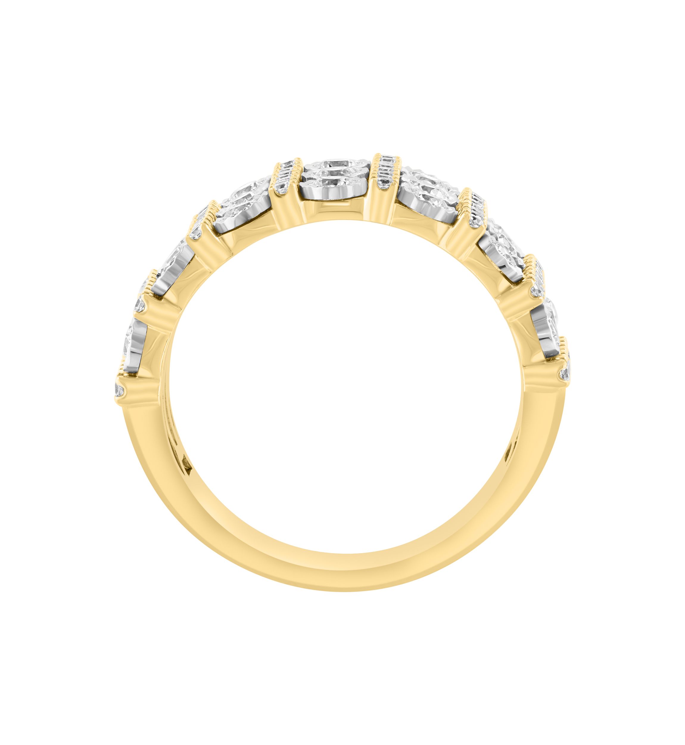14K White Gold & Yellow Gold Lab Grown Diamond Ring