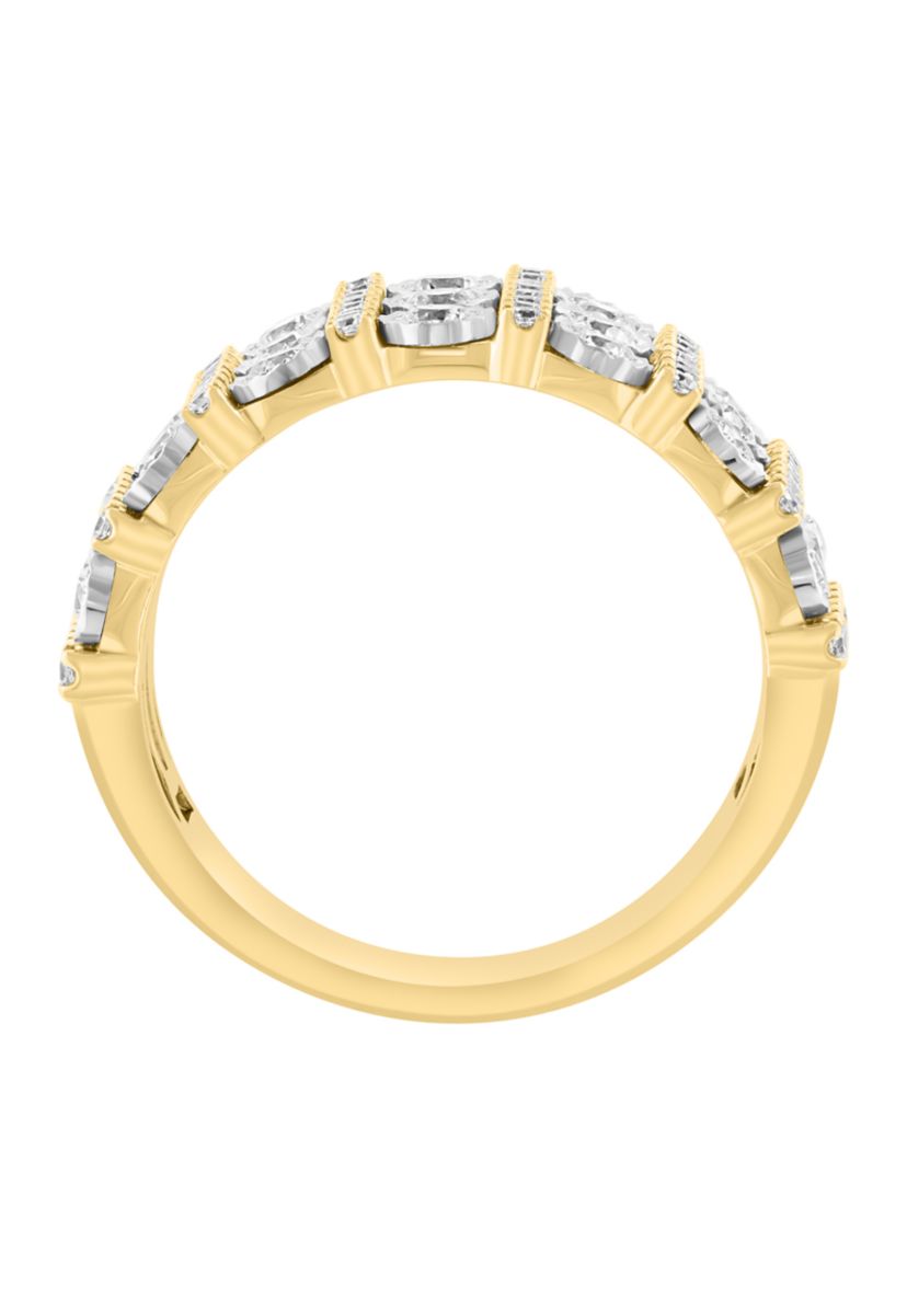 14K White Gold & Yellow Gold Lab Grown Diamond Ring
