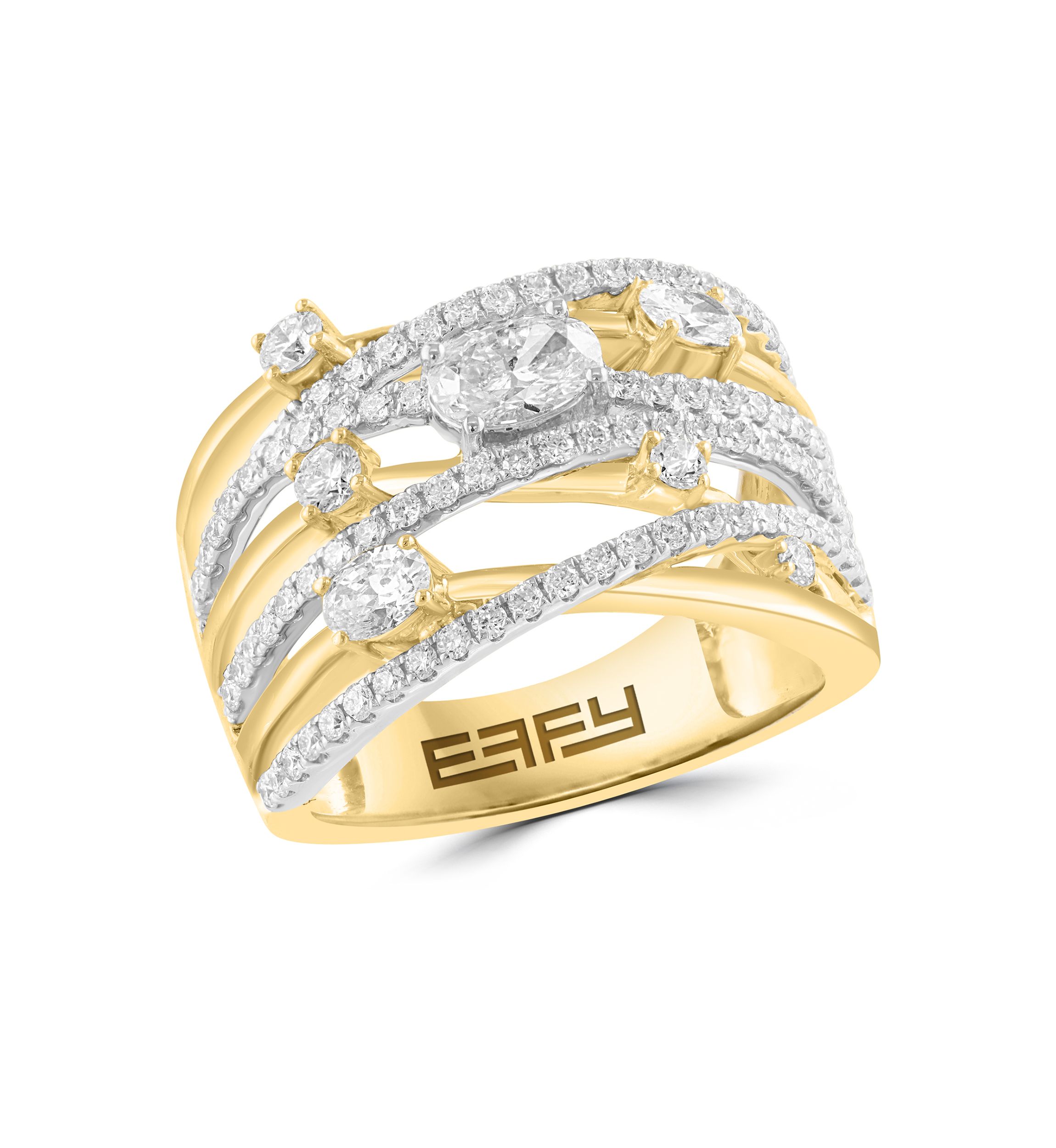 14K White Gold & Yellow Gold Lab Grown Diamond Ring