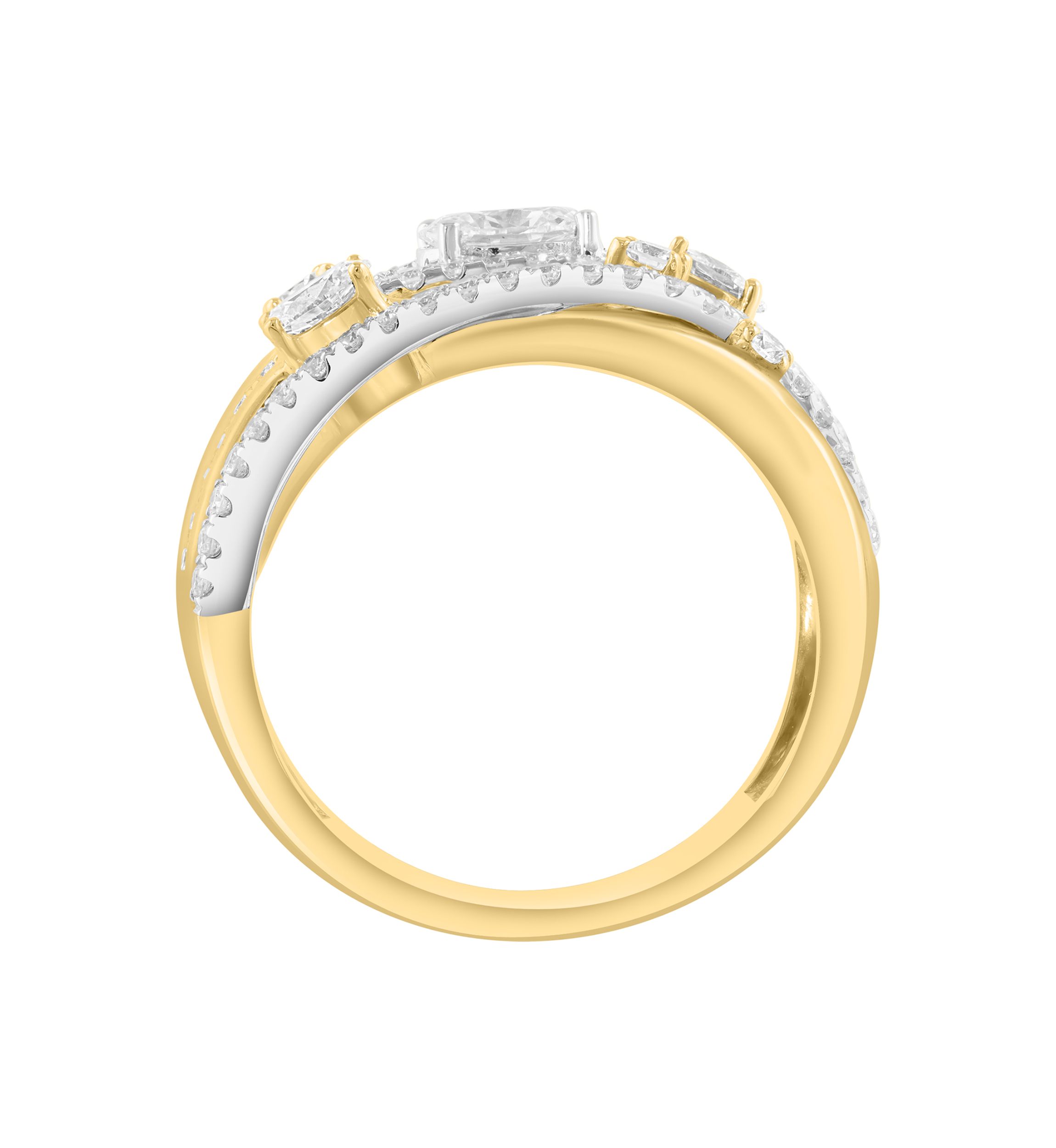 14K White Gold & Yellow Gold Lab Grown Diamond Ring