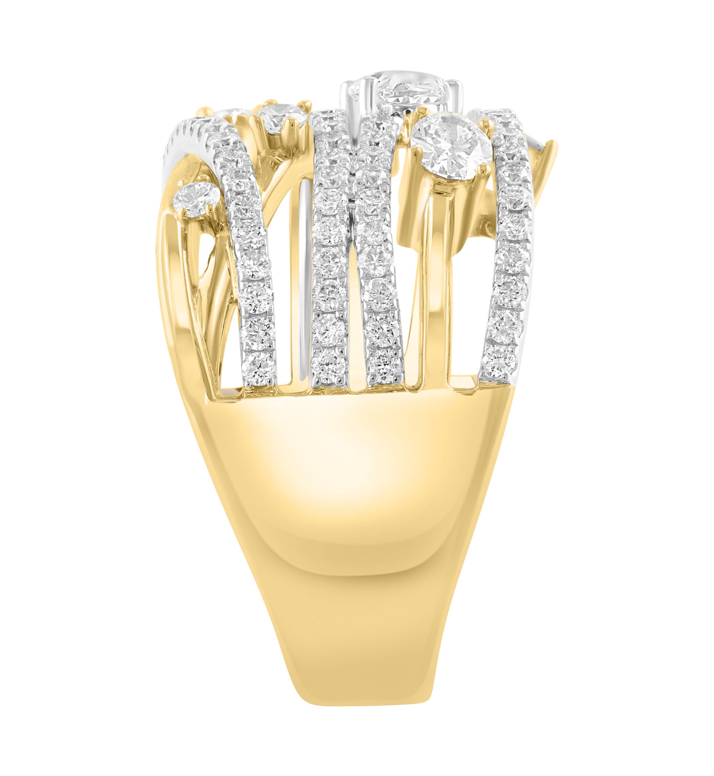 14K White Gold & Yellow Gold Lab Grown Diamond Ring