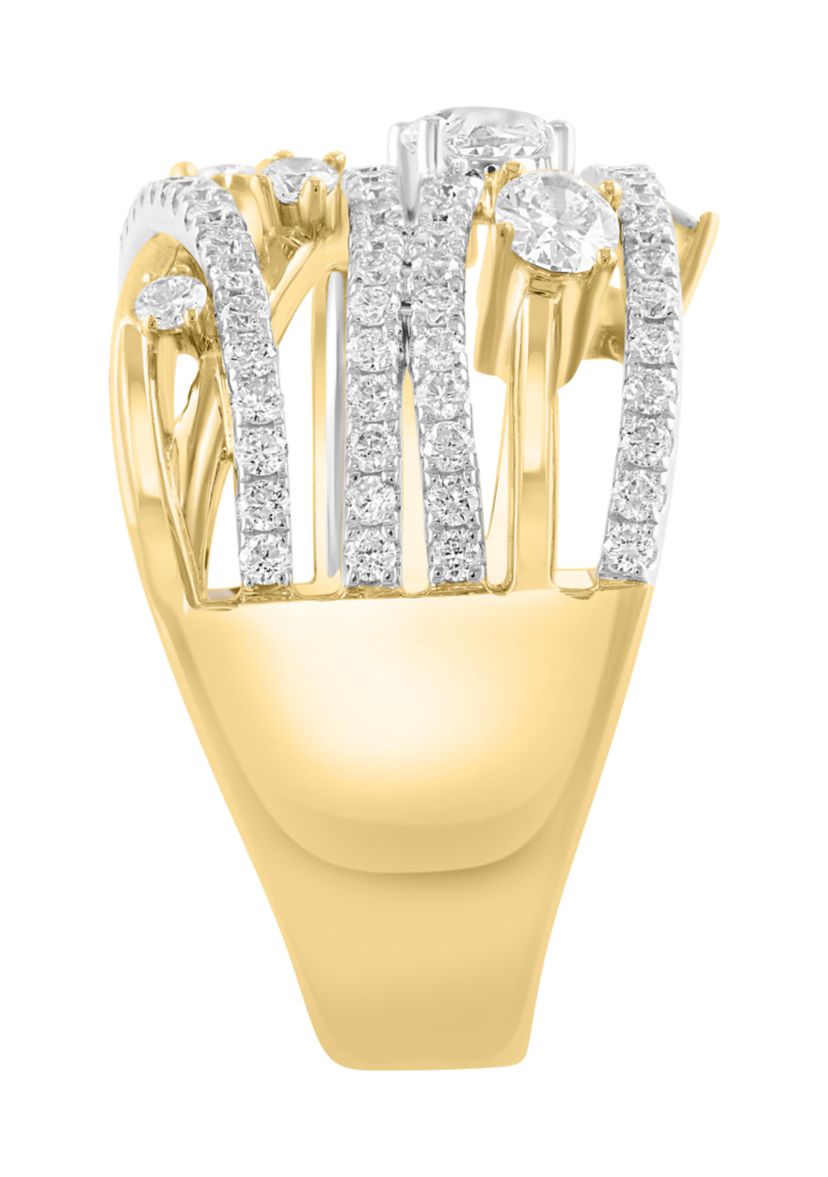 14K White Gold & Yellow Gold Lab Grown Diamond Ring