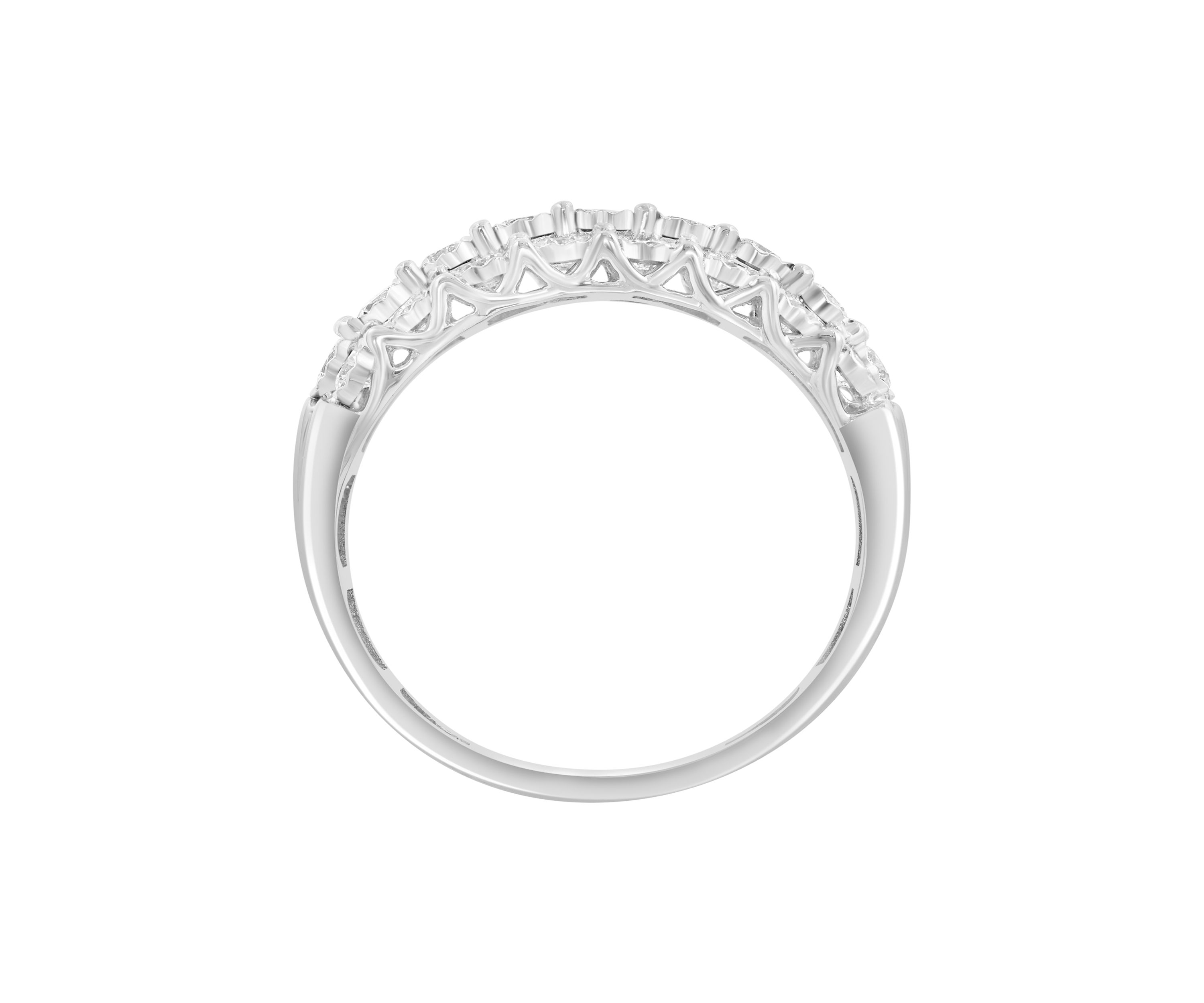 Sterling Silver Lab Grown Diamond Ring 