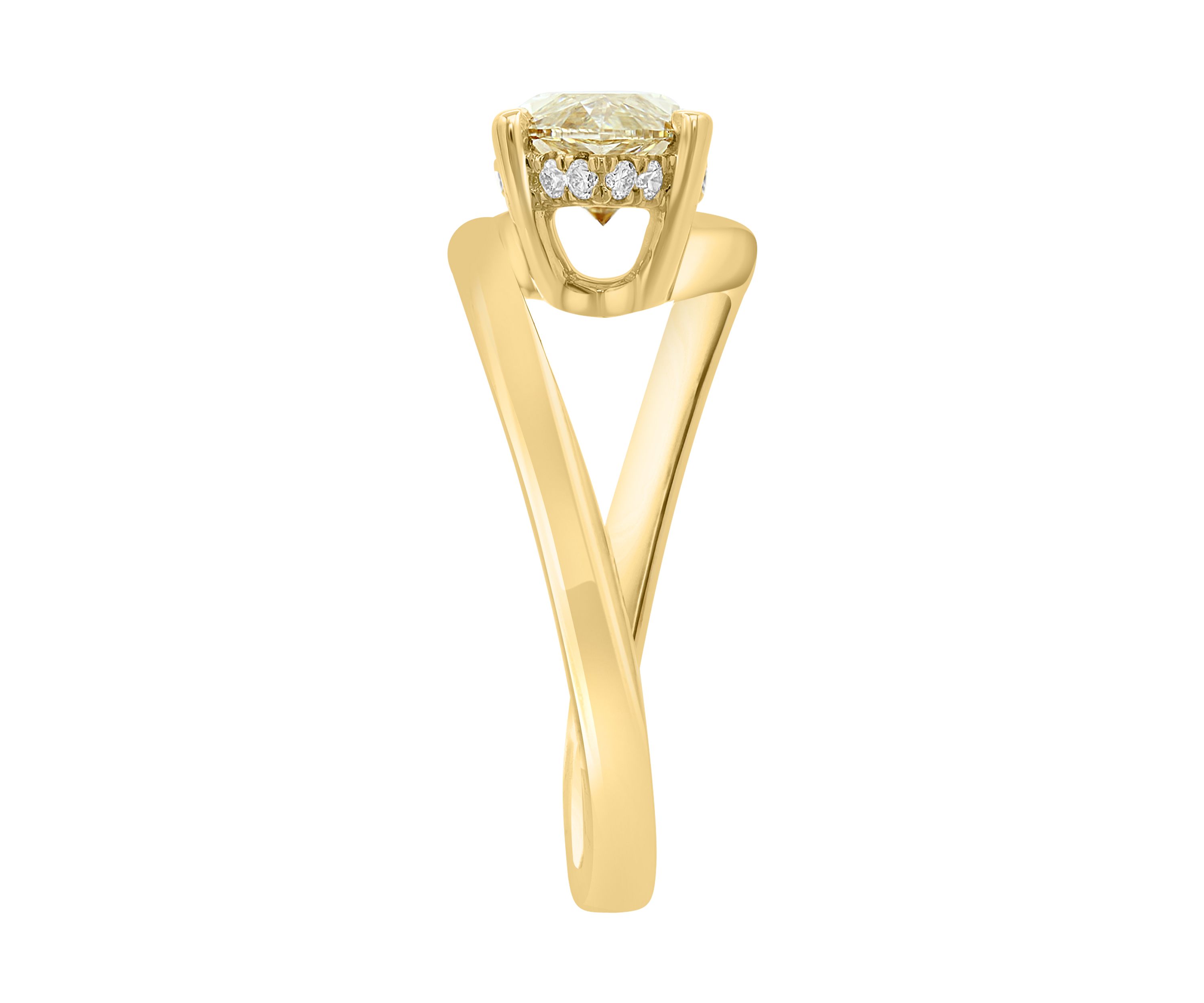 Lab Grown 2.08 ct. t.w. Diamond Marquise Solitaire Ring in 14K Yellow Gold